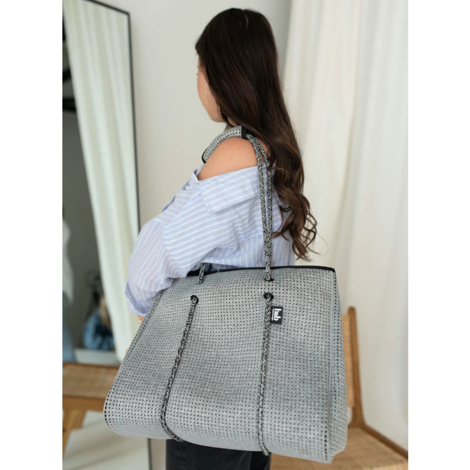 Sac &agrave; couches &agrave; fermeture &eacute;clair de Bag and Bougie - Gris Marle