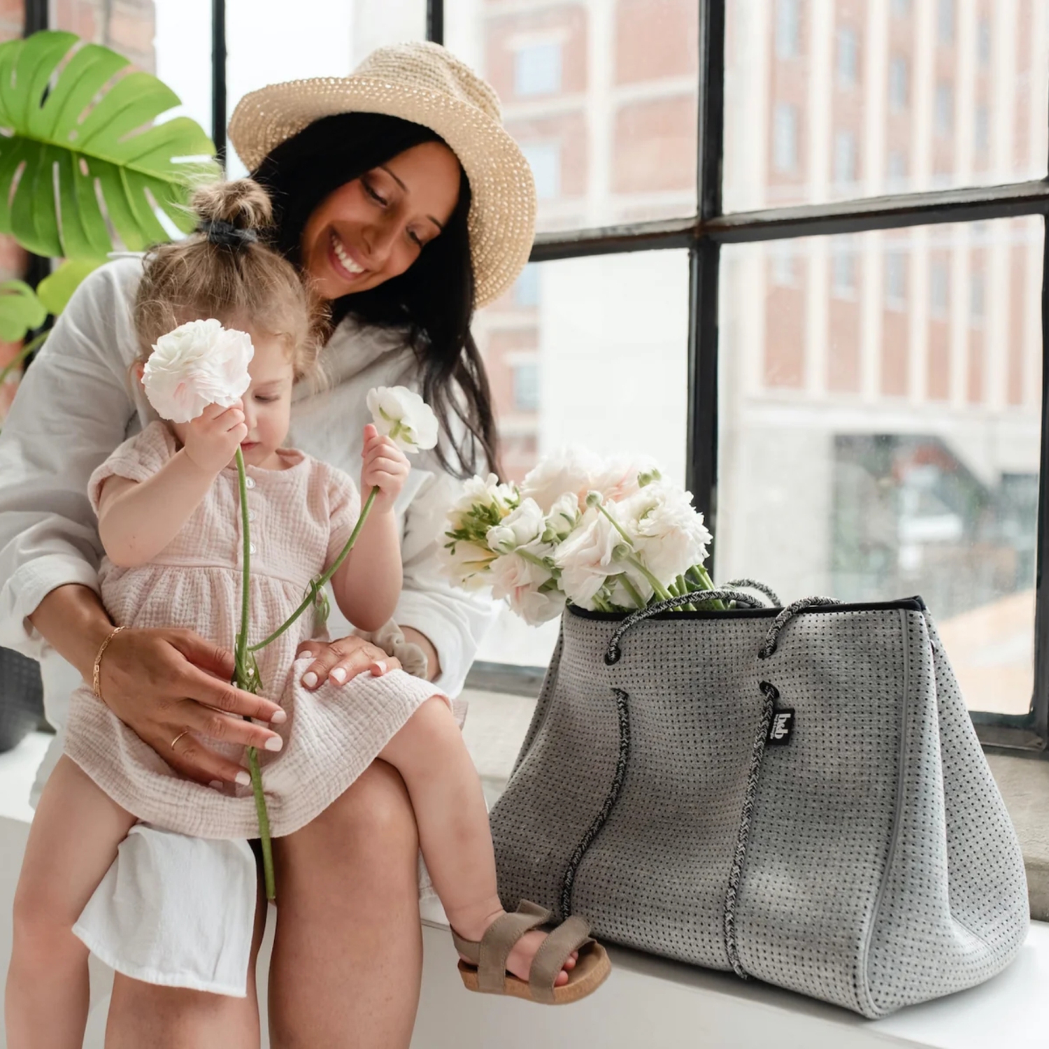 Sac &agrave; couches &agrave; fermeture &eacute;clair de Bag and Bougie - Gris Marle