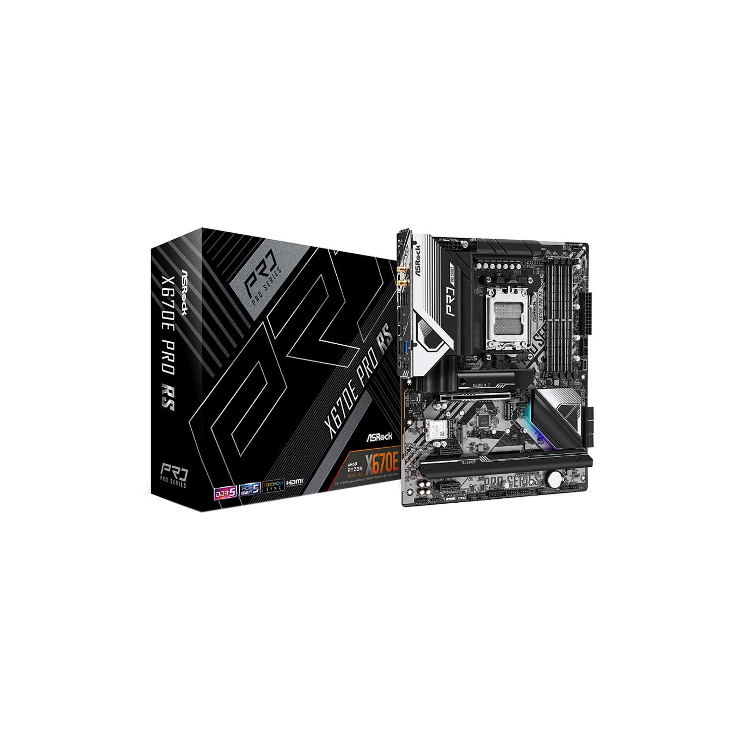 ASROCK MOTHERBOARD X670E PRO RS X670 SOCKET AM5 MAX.128GB DDR5 ATX RETAIL