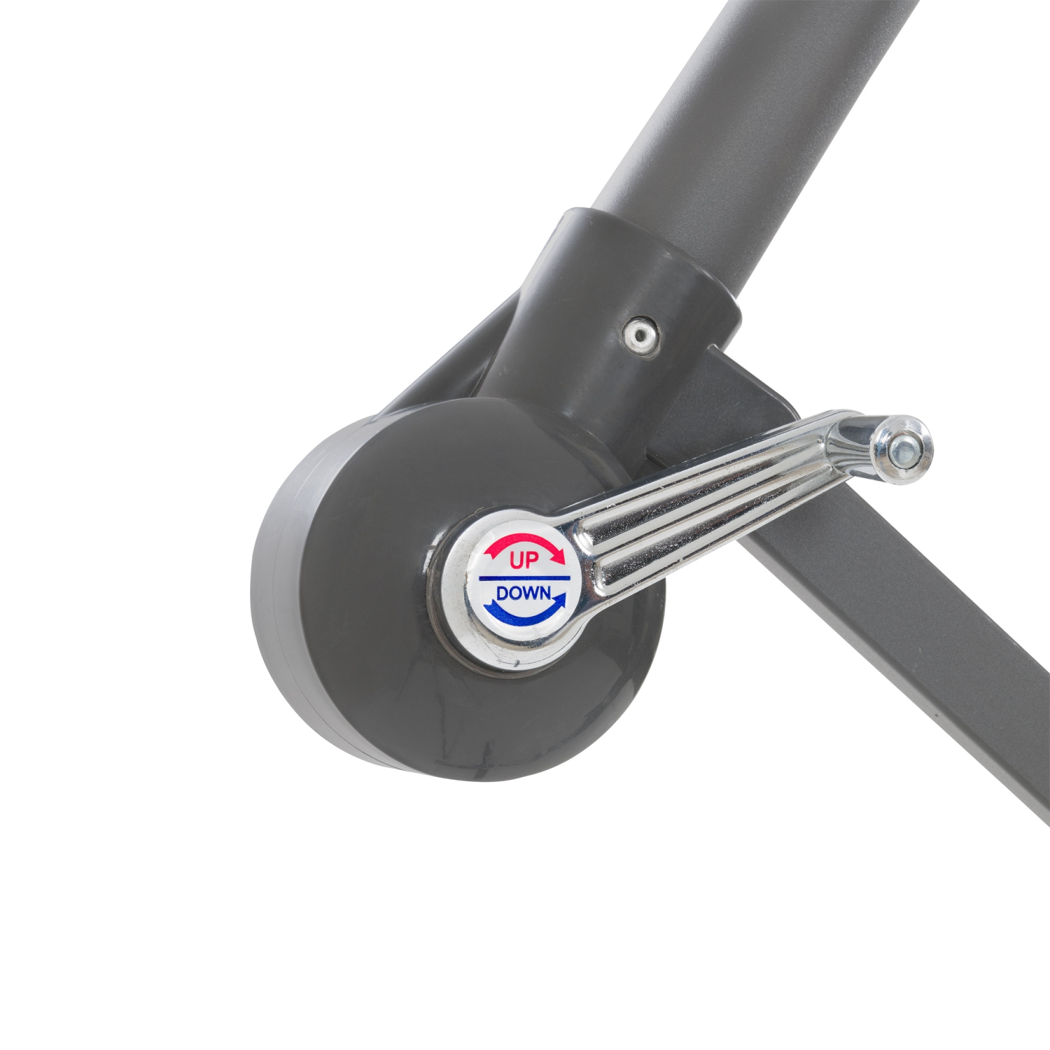 Parasol désaxé de 10 pieds résistant aux UV avec rayures blanches et taupe