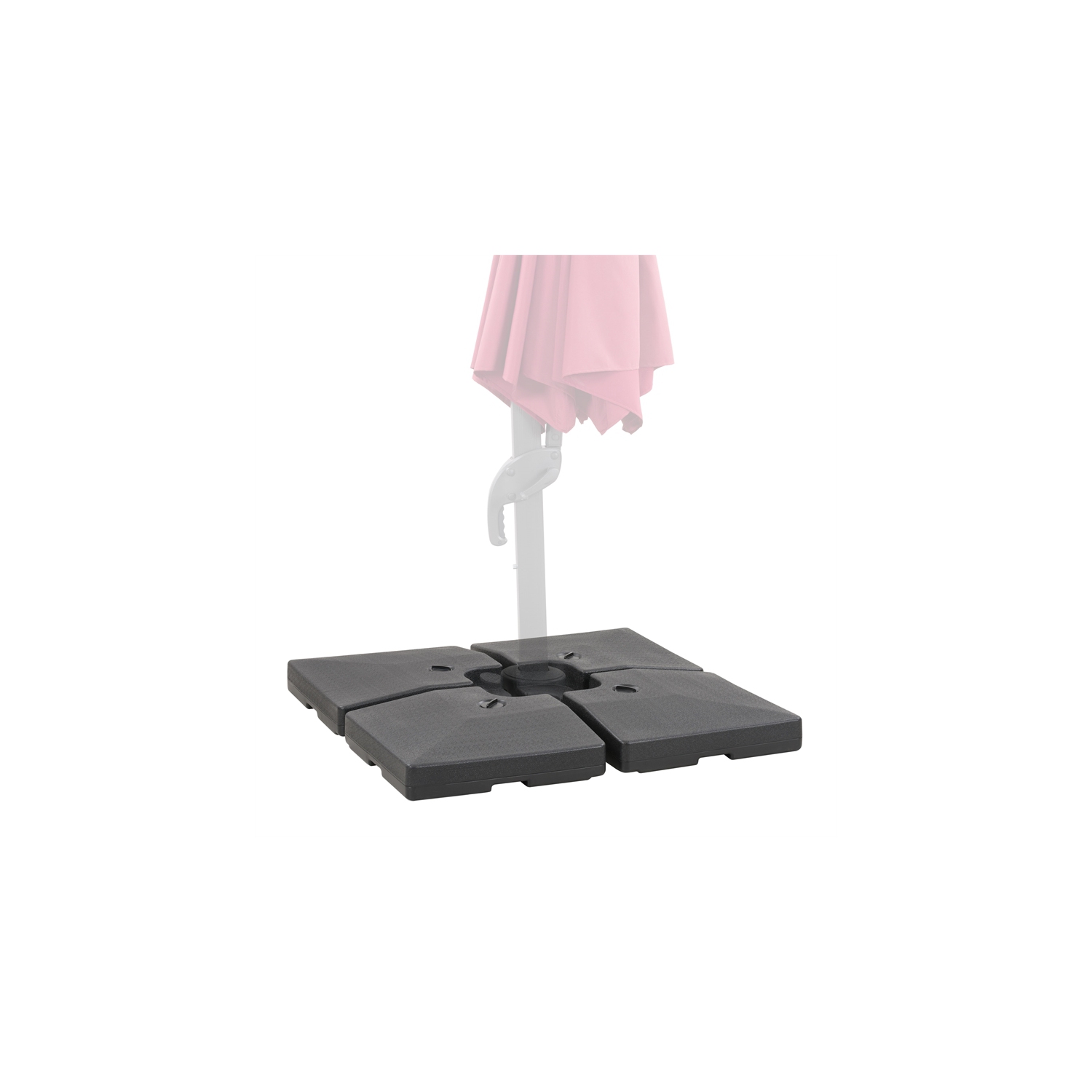 CorLiving Dark Gray Plastic Patio Base for Heavy and Offset Umbrellas