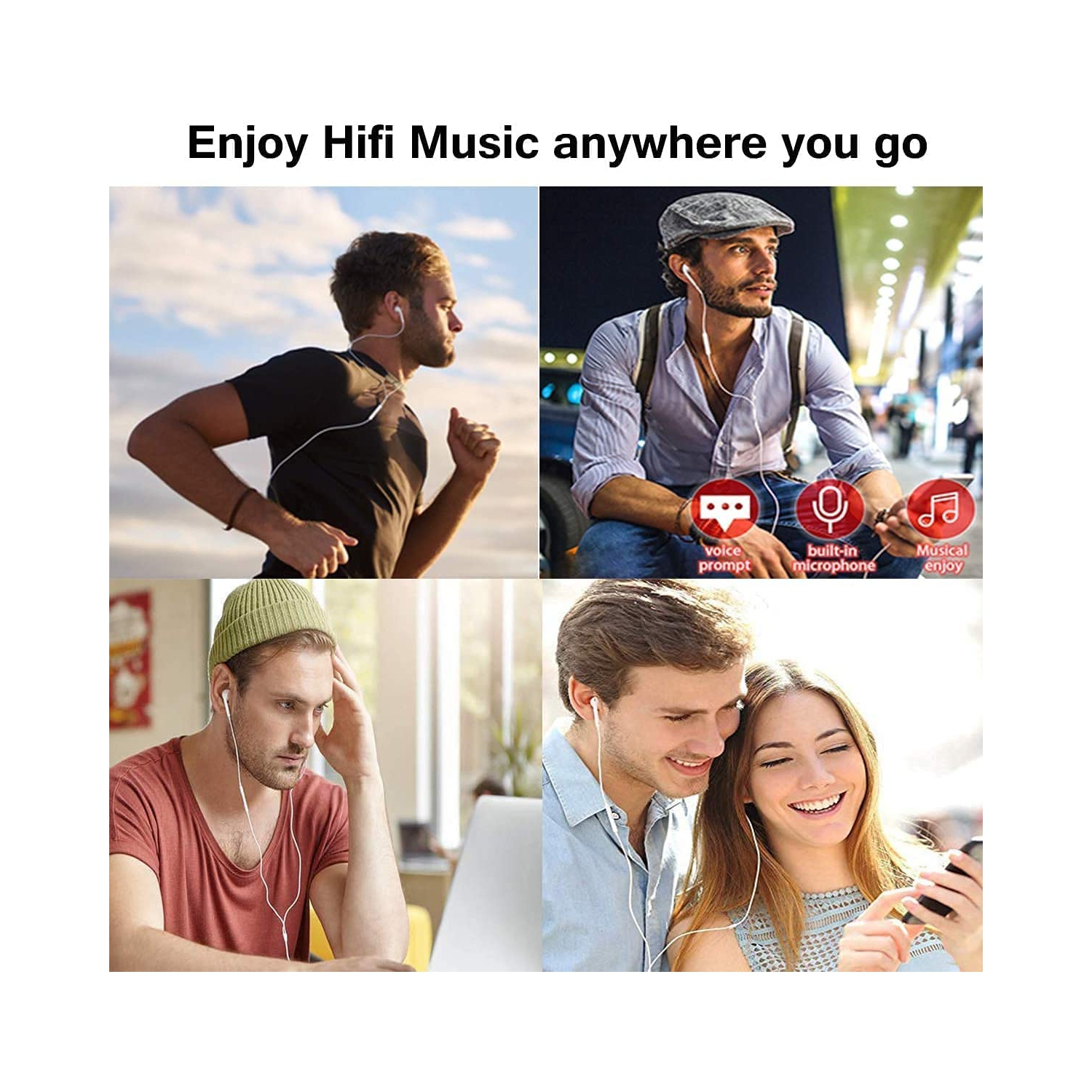 [2 paquets] Écouteurs USB C Écouteurs boutons avec fil Écouteurs bouton stéréo suppression du bruit haute fidélité avec microphone pour iPad Galaxy