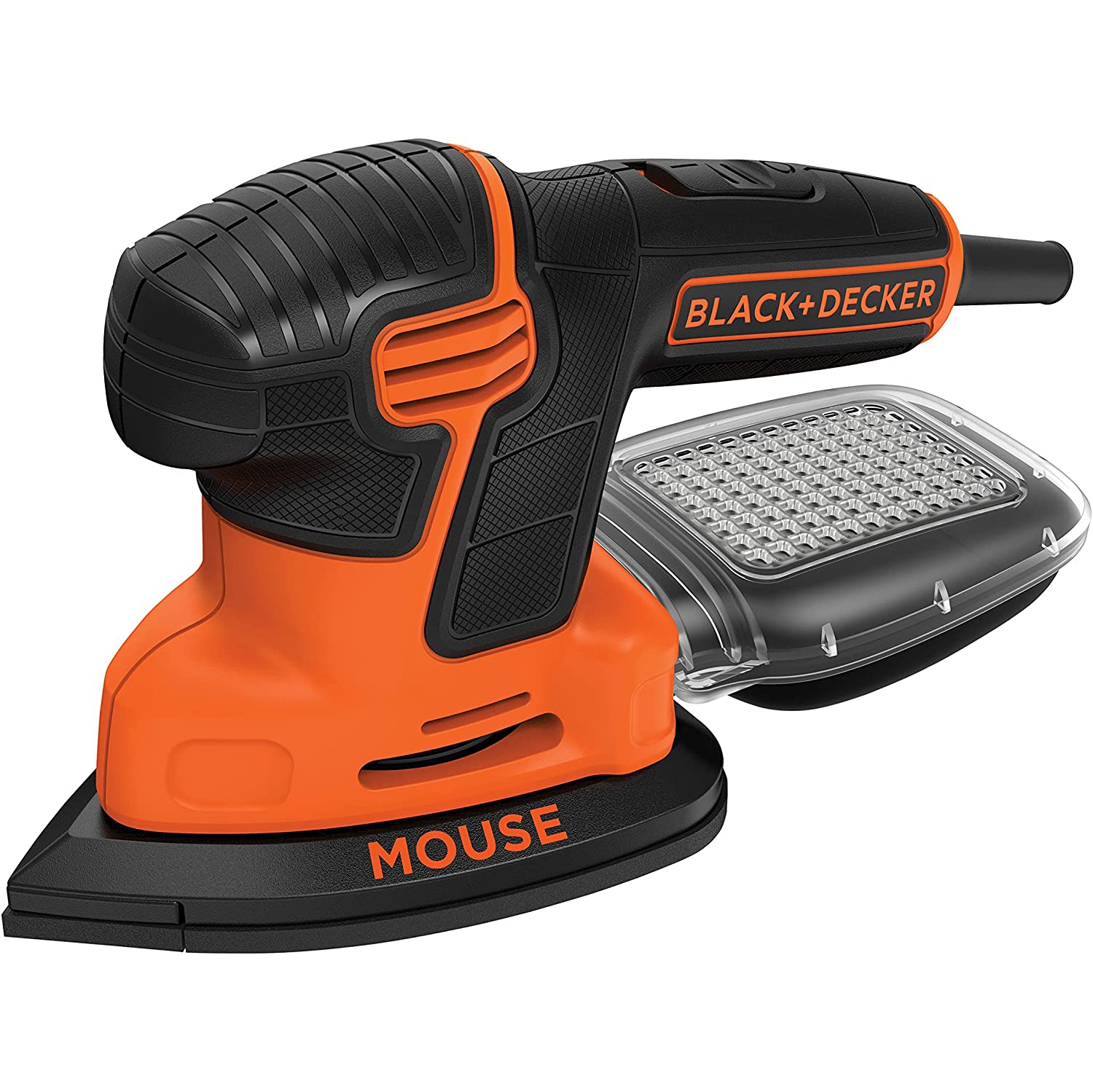 BLACK+DECKER Detail Sander, 1.2 Amp, 16,000 OPM, Compact Design, 3-Position Grip for Comfort, Includes Dust Collector, Corded