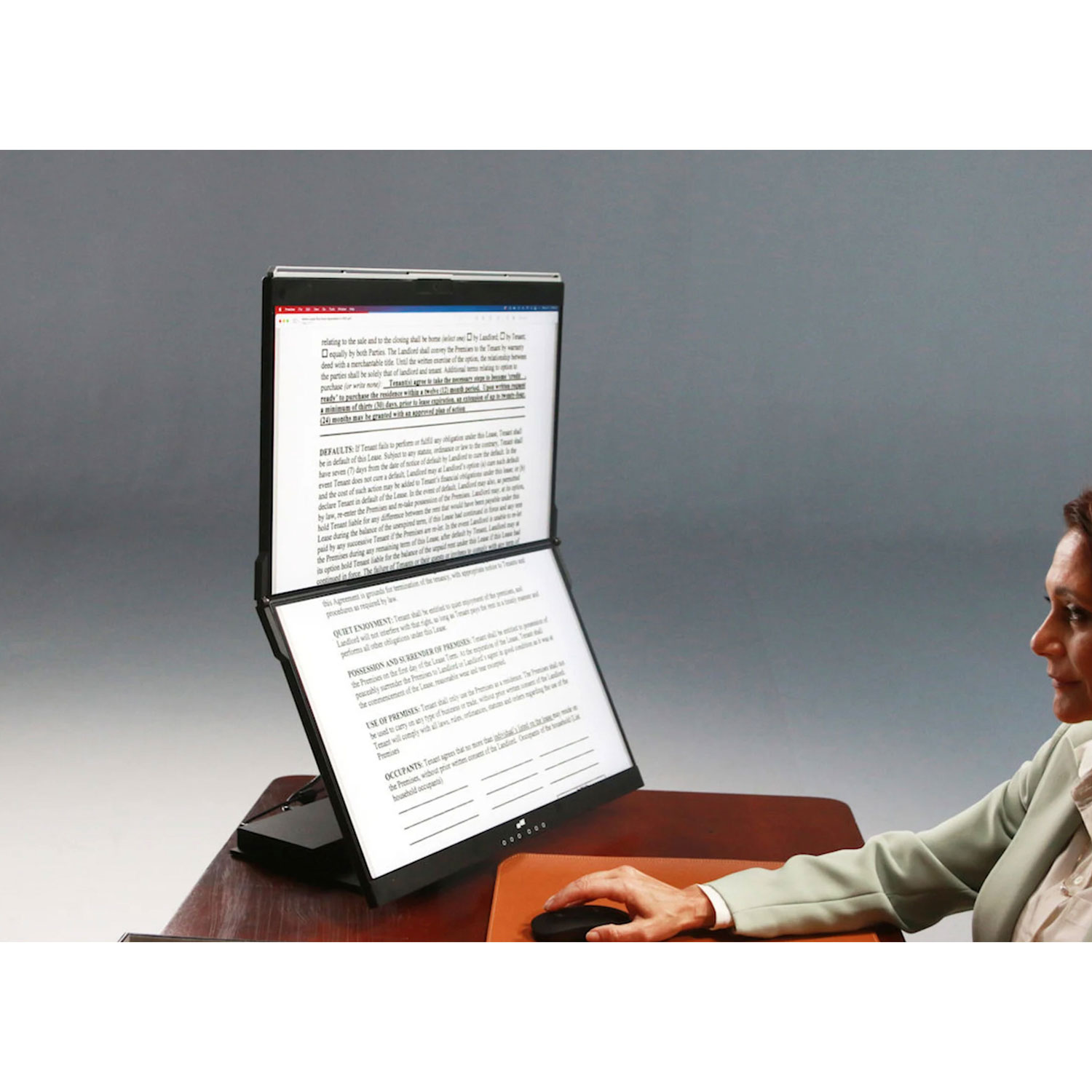 Mobile Pixels Geminos X 24" QHD 75Hz 14ms GTG Touchscreen IPS LCD Monitor - Black