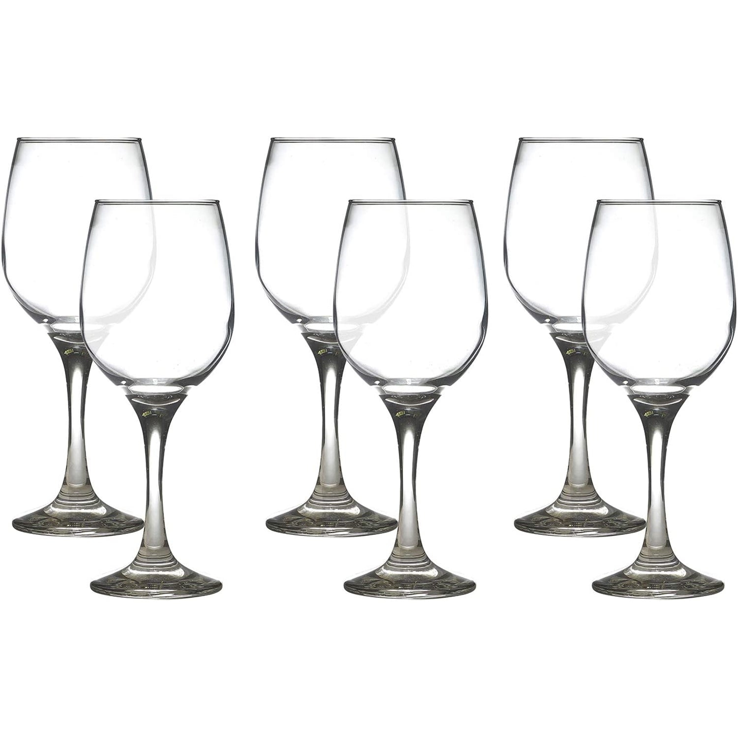 LAV - Ensemble de 6 Verres à Vin à Pied, Capacité de 300mL, Vont au Lave-Vaisselle