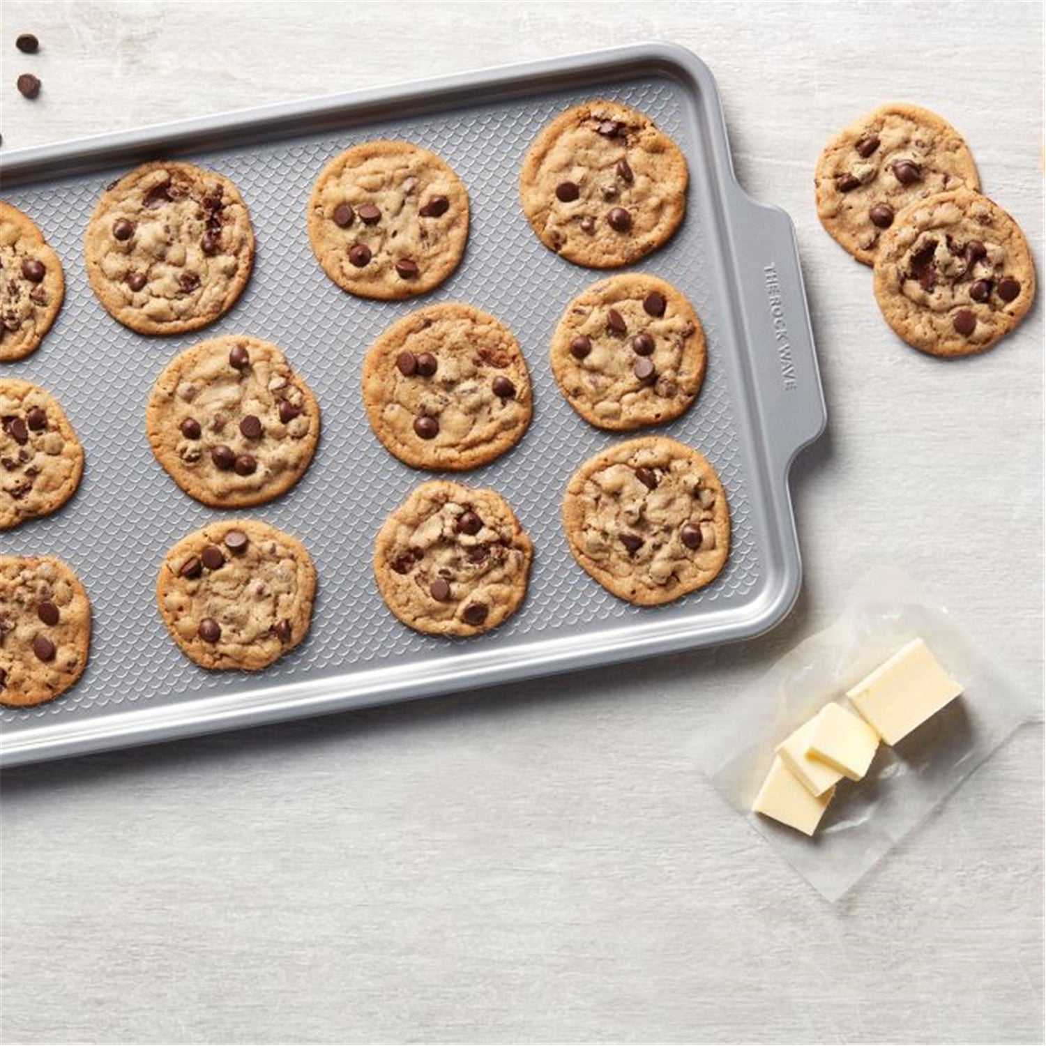 Starfrit - Ensemble de 2 Plaques de Cuisson The Rock Wave, 10" x 15" et 11" x 17.5", Acier au Carbone