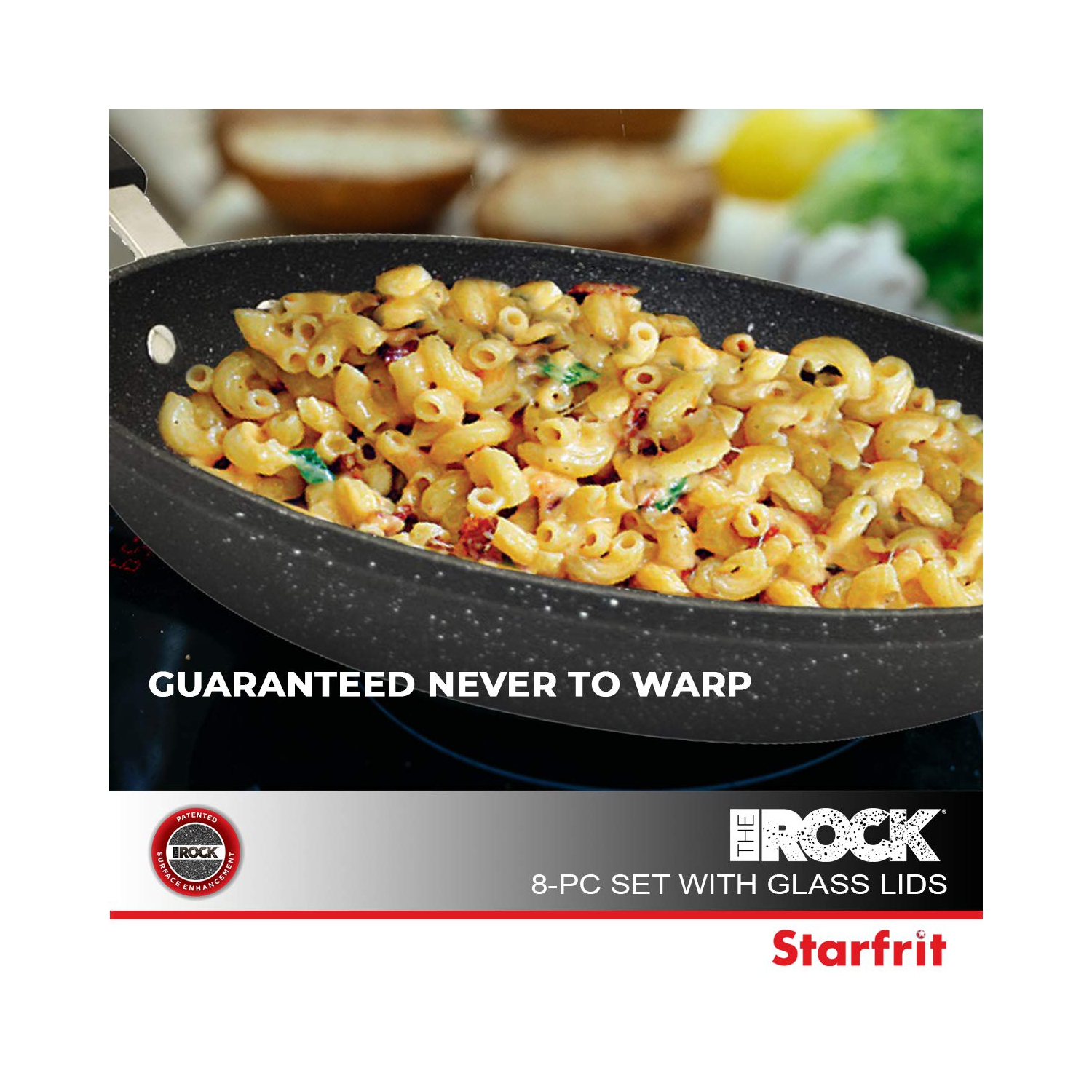 The Rock 8 Piece Non-Stick Cookware Set