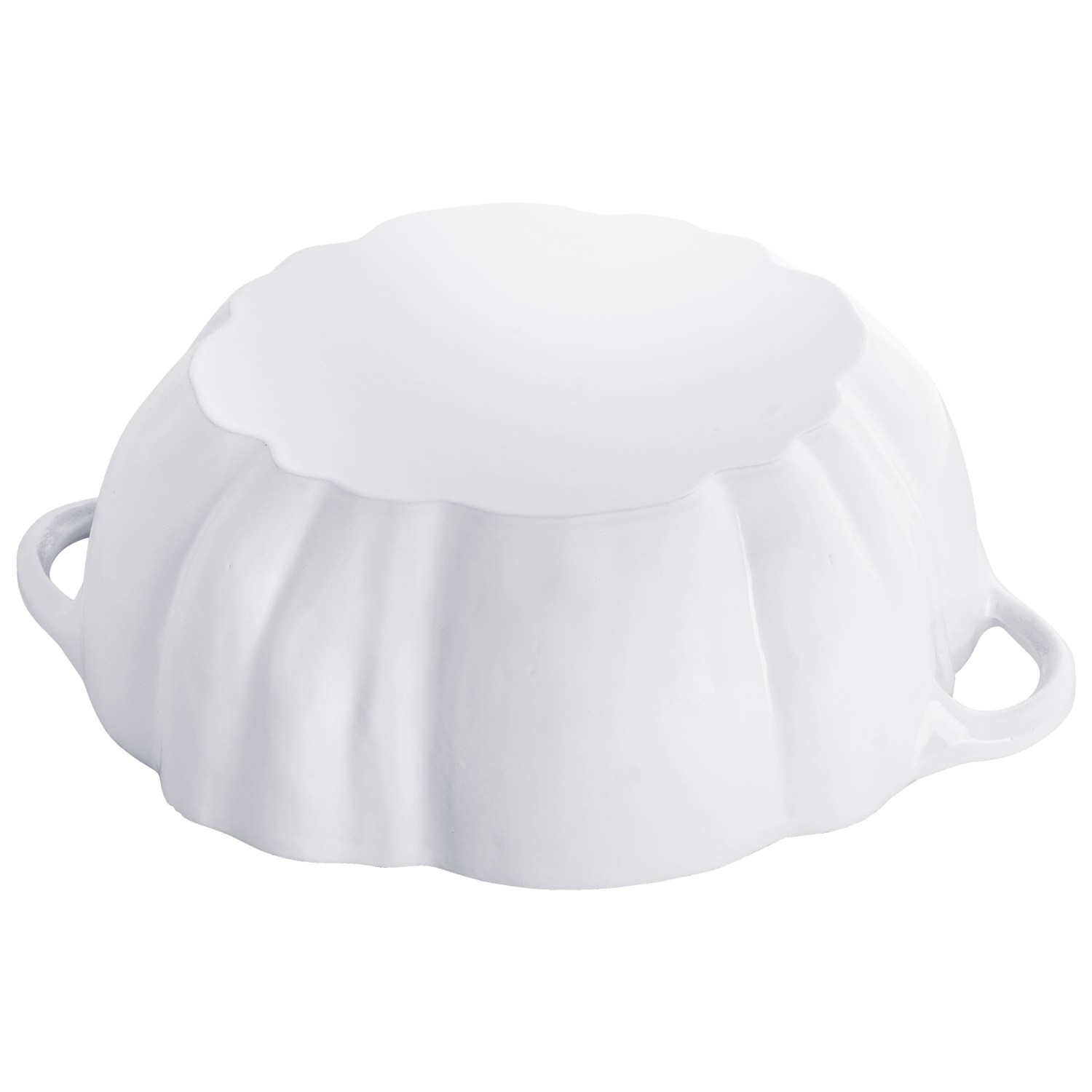 STAUB La Cocotte 3.25 L Cast Iron Pumpkin Cocotte, Pure-White