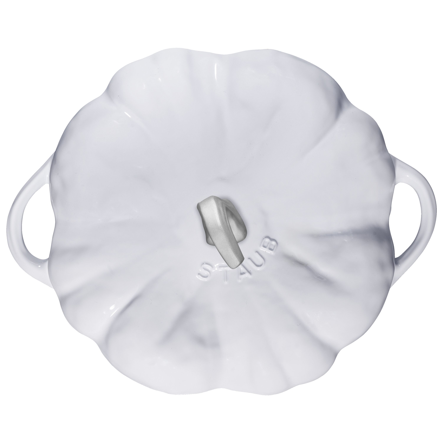 STAUB La Cocotte 3.25 L Cast Iron Pumpkin Cocotte, Pure-White