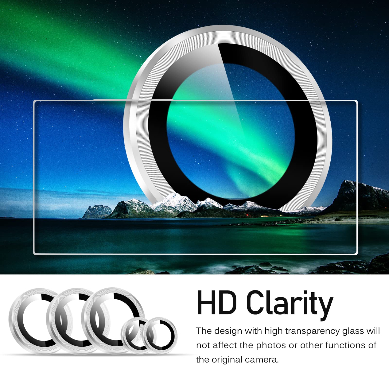 Camera Lens Protector for Samsung Galaxy S23 Ultra 6.8'' 5G, Ultra-Thin Tempered Glass with Aluminum Edge,Scratch-Proof Alloy Camera Cover Protection