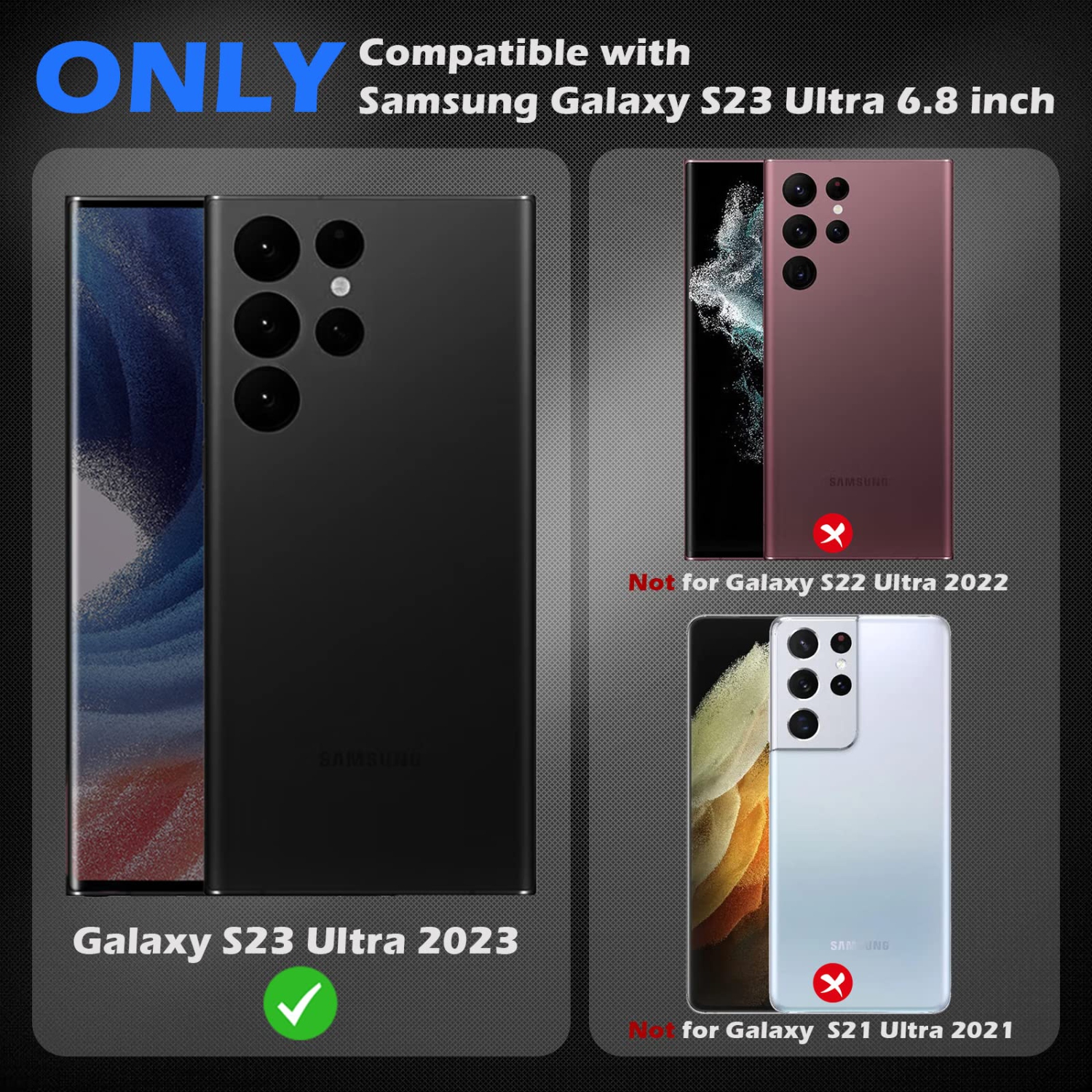 3+2 pour le protecteur d’objectif Ultra Galaxy S23 de Sansung, bague en alliage d’aluminium et verre trempé Bling Diamond HD, pellicule de protection