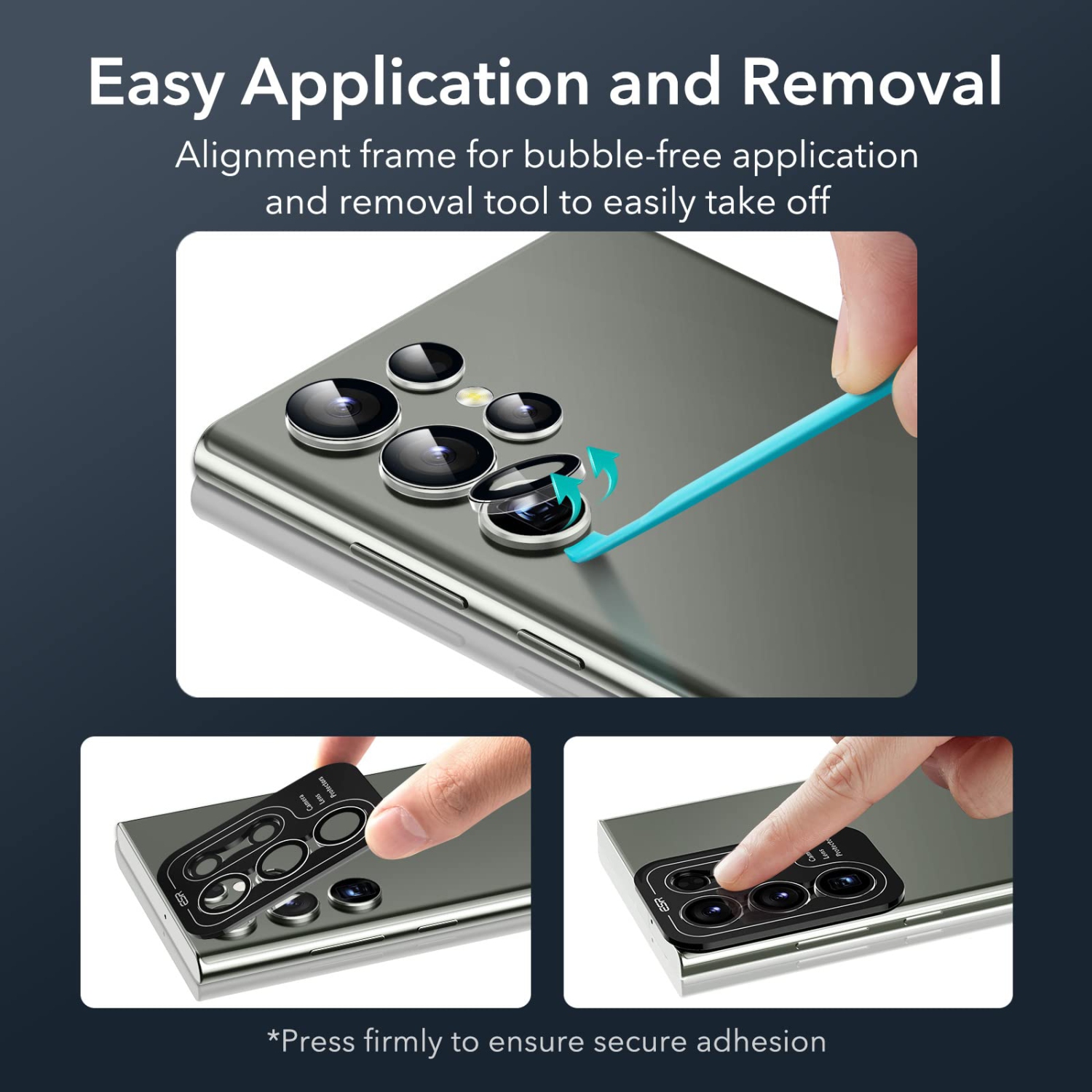 S23 Ultra Camera Lens Protector, Individual Lens Protectors, Scratch-Resistant Ultra-thin Tempered Glass for Samsung Galaxy S23 Ultra Screen