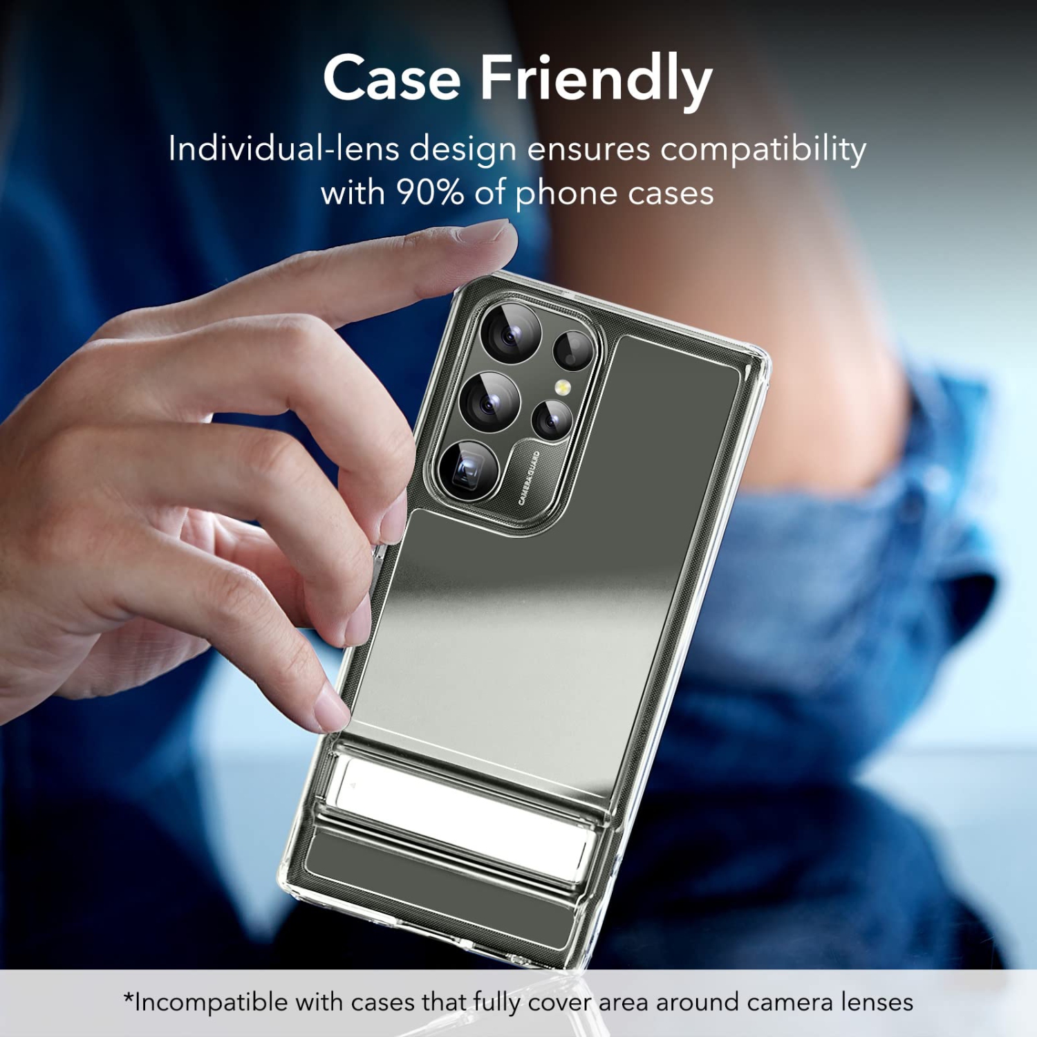 S23 Ultra Camera Lens Protector, Individual Lens Protectors, Scratch-Resistant Ultra-thin Tempered Glass for Samsung Galaxy S23 Ultra Screen