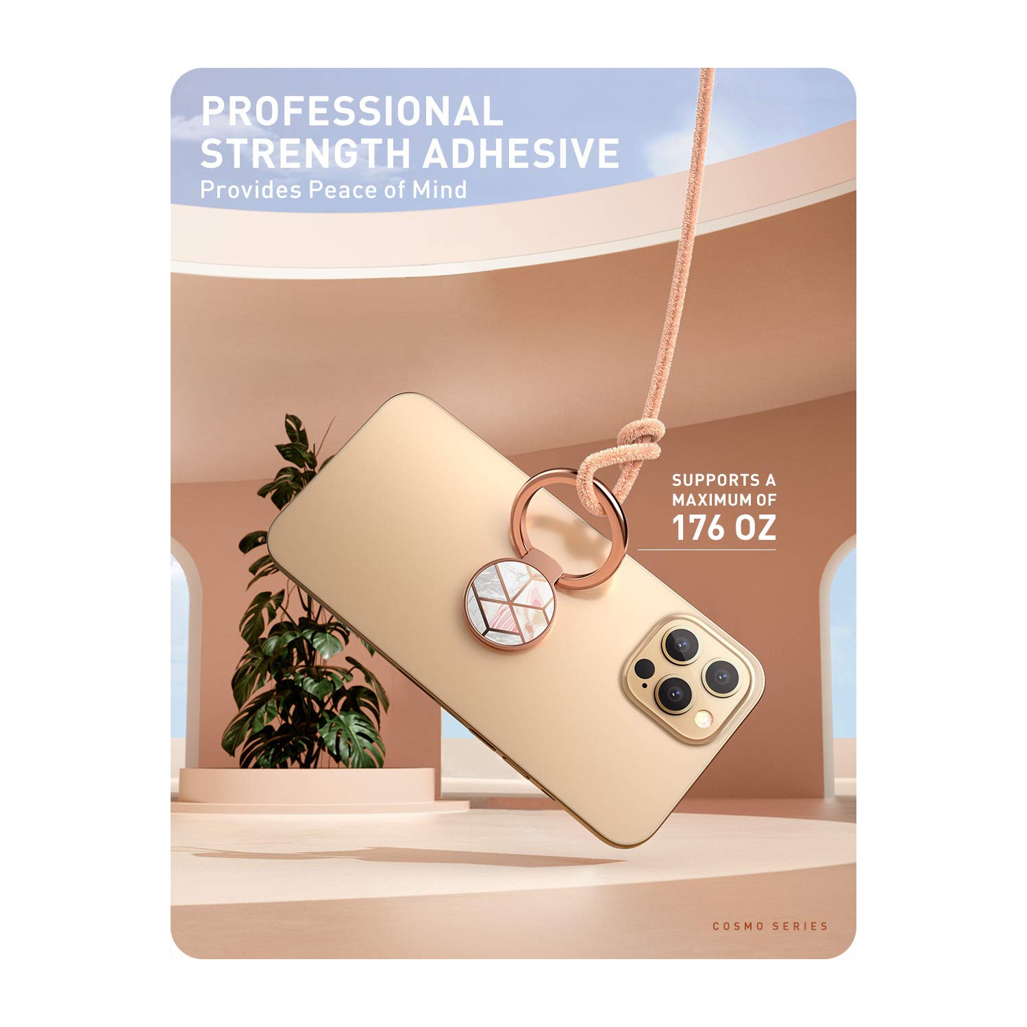 Cell Phone Ring Holder Finger Ring Stand 360° Rotation and 180° Flip Universal Kickstand Metal Grip Holder for Magnetic Car Mount