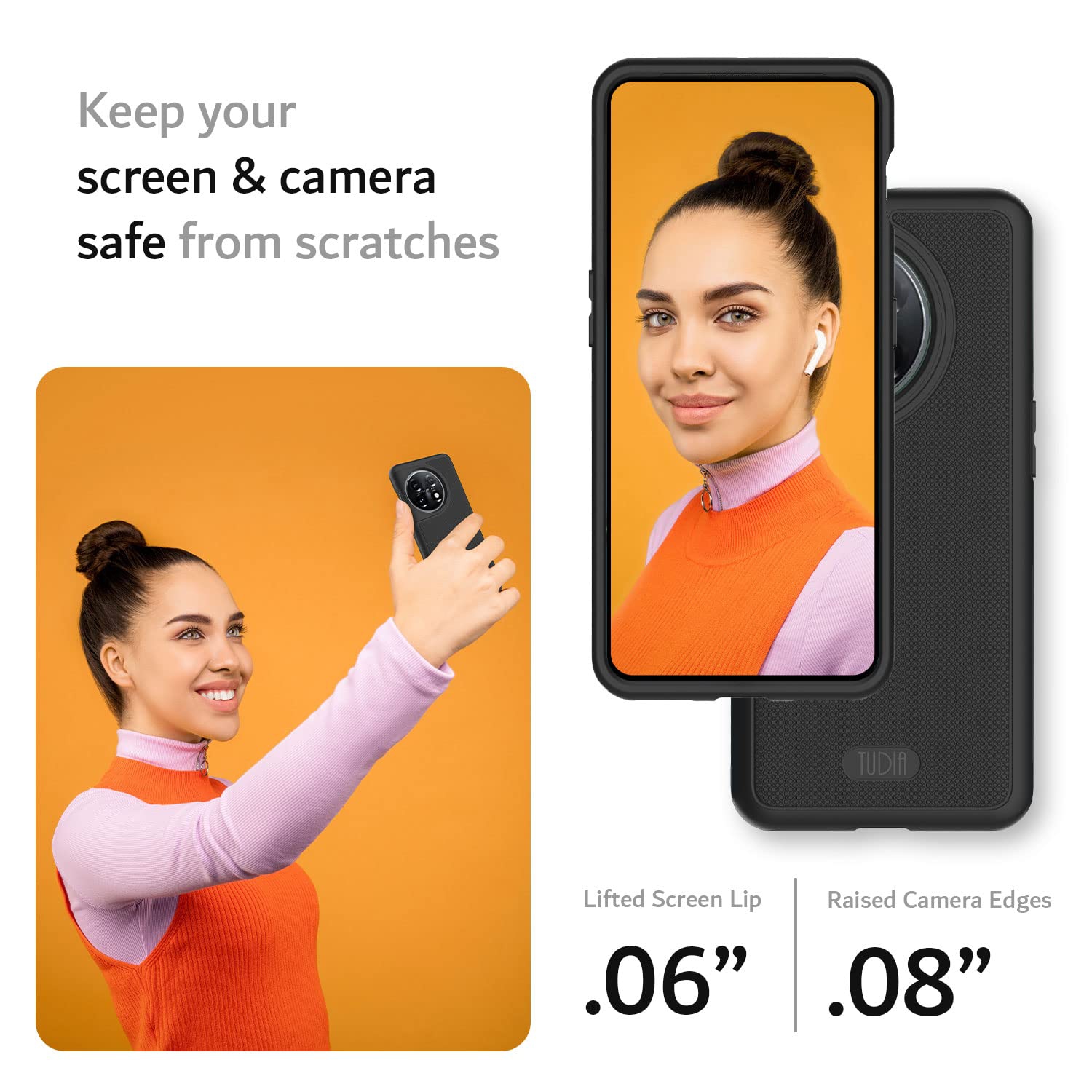 DualShield Grip Designed for OnePlus 11 Case 5G, MergeGrip Dual Layer Shockproof Slim Military Grade Non-Slip Tough Heavy Duty Protective Phone Case