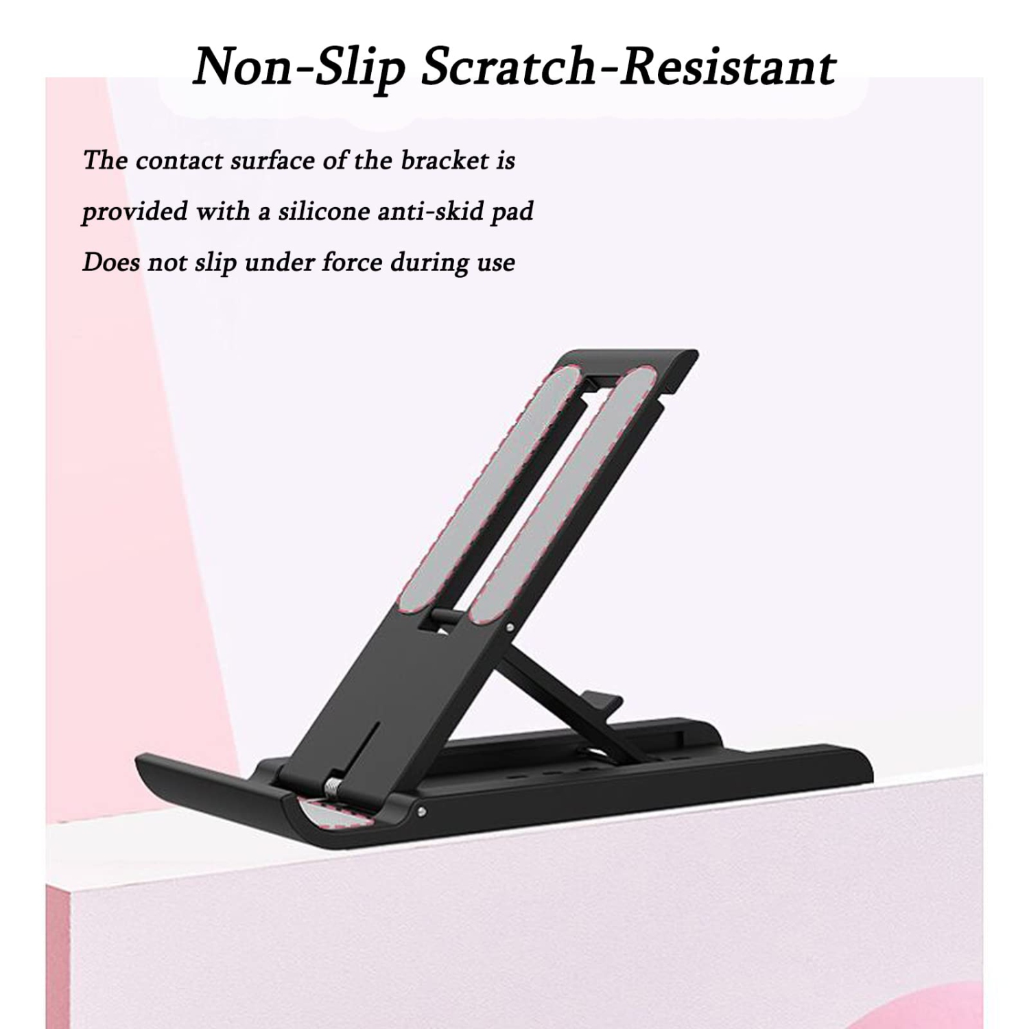 Cell Phone Stand, Desk Phone Holder with Anti-Slip Base, Compatible with for iPhone 13/12/11/Xs/Xr/X Series, iPad, Samsung, Google and Other 4-12