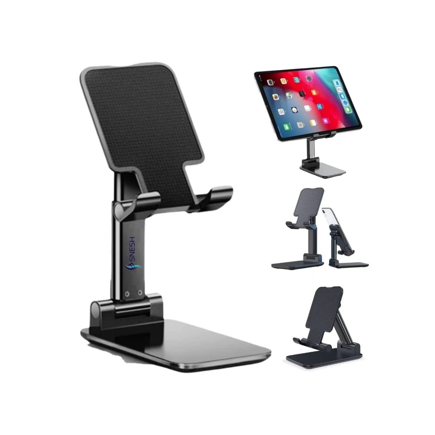 1-Pack Snesh Universal Multiangle sturdy Desktop Holder, Phone Stand holder Adjustable Cell Phone holder mini tablet stand holder for Desk Compatible