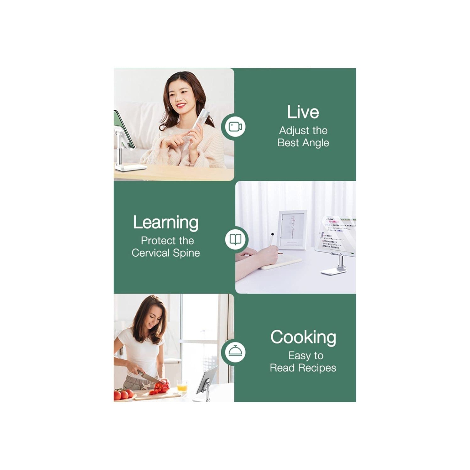 1-Pack Snesh Universal Multiangle sturdy Desktop Holder, Phone Stand holder Adjustable Cell Phone holder mini tablet stand holder for Desk Compatible