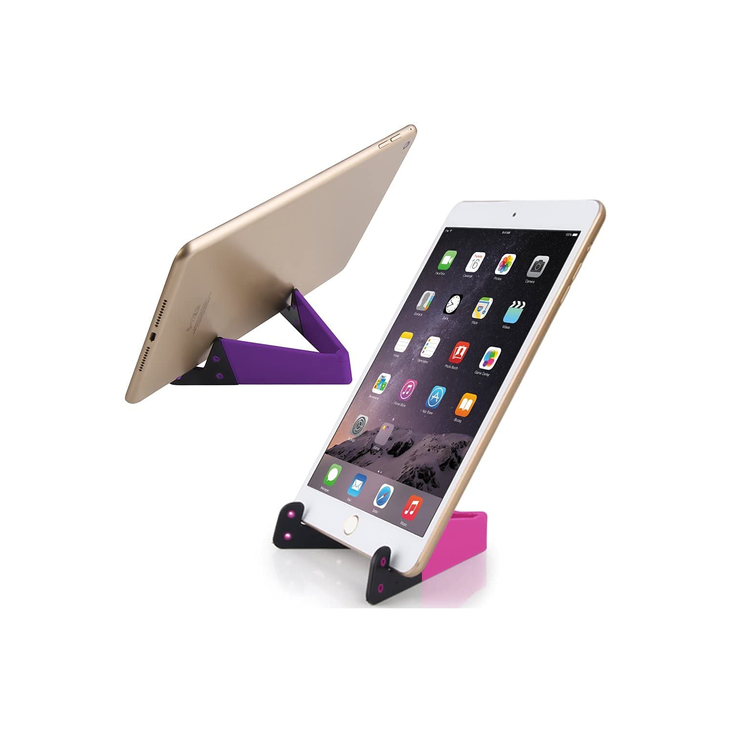 Support de téléphone mobile pliable universel de poche 8 pièces, support de bureau compatible avec les iPad, les tablettes, les lecteurs