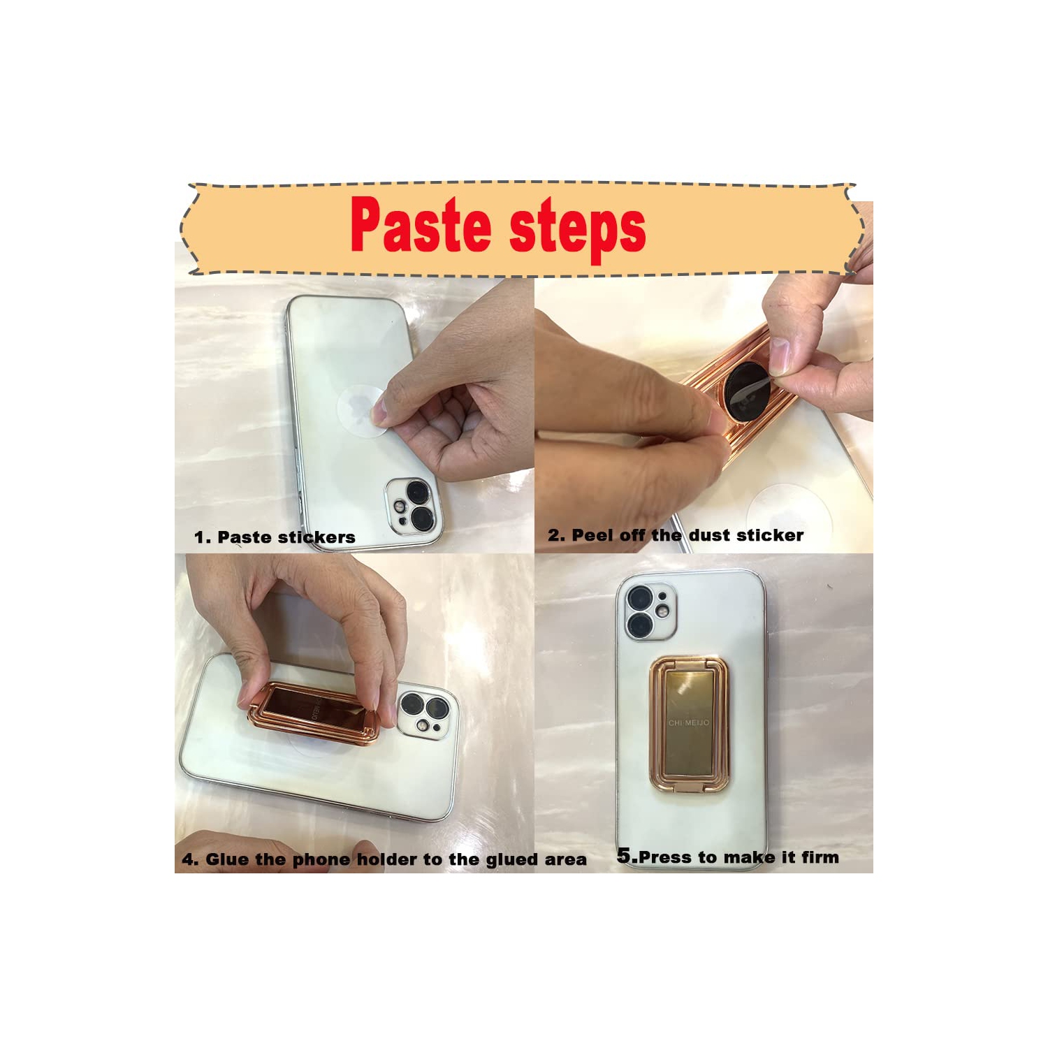 Support extensible téléphone cellulaire, support anneau téléphone cellulaire, béquille universelle téléphone, support bureau compatible tablette