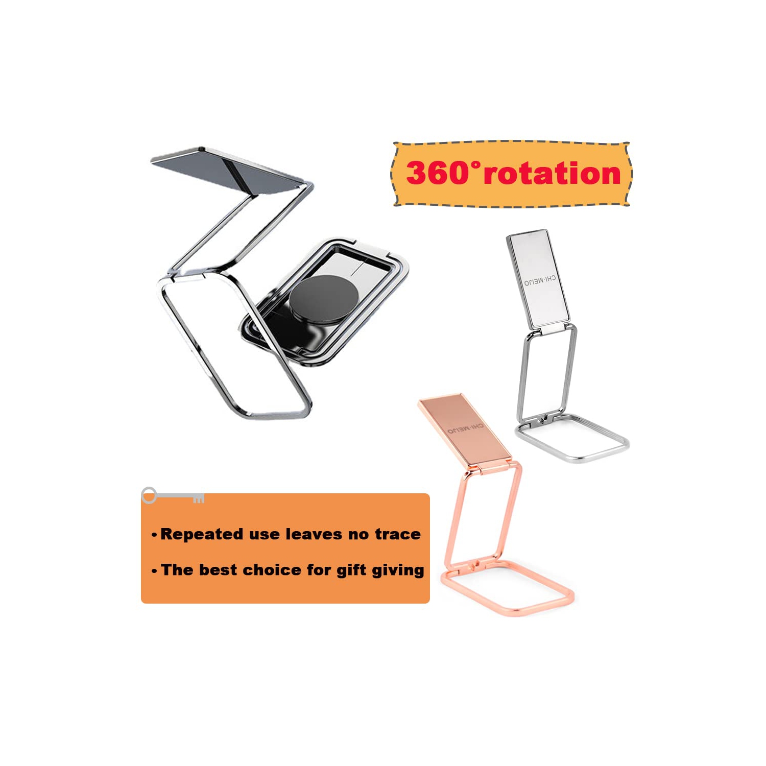 Support extensible téléphone cellulaire, support anneau téléphone cellulaire, béquille universelle téléphone, support bureau compatible tablette