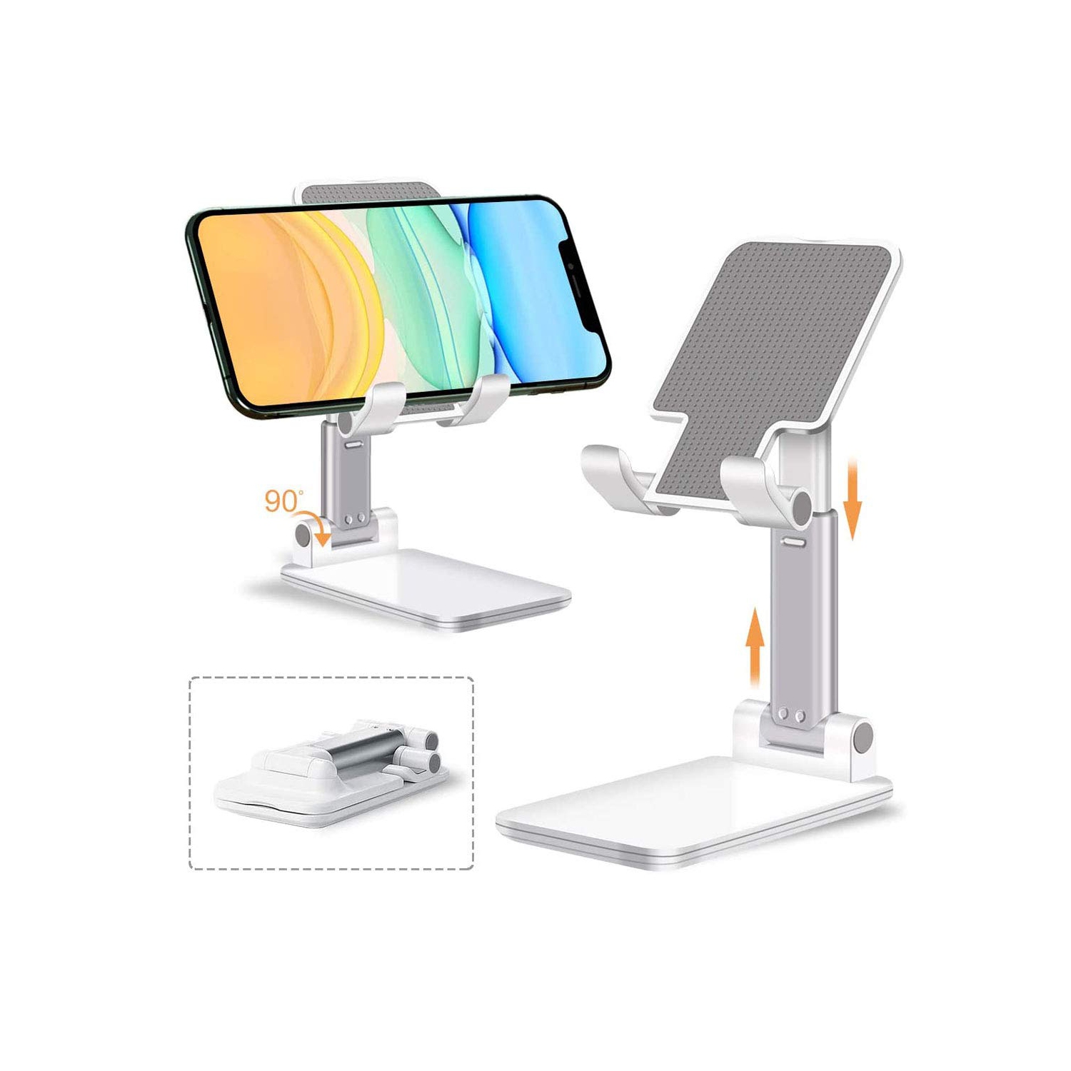 Cell Phone Stand, Adjustable Cellphone Stand, Foldable Desktop Stand, Phone Holder Compatible with iPhone 14/13/12 mini pro max 11 XS Max XR Plus,