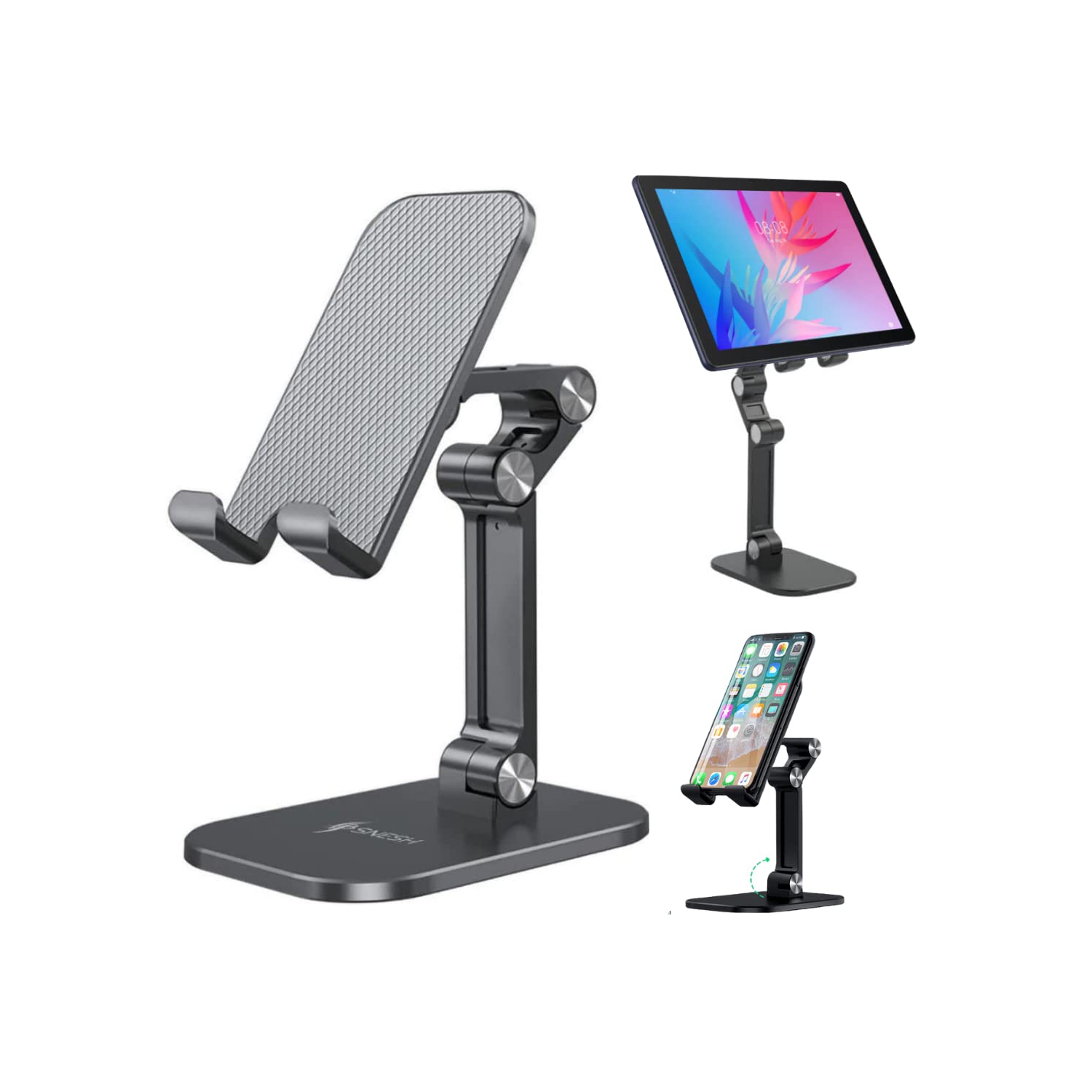 1Pc Snesh Universal Multiangle sturdy Desktop Holder, Phone holder Adjustable CellPhone holder mini tablet stand holder for Desk Compatible with