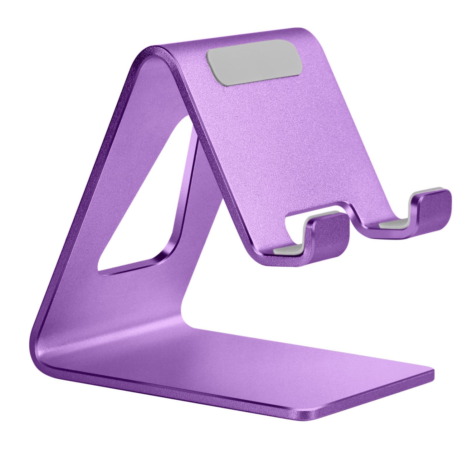 Desktop Cell Phone Stand Phone Holder for Desk - Aluminum Phone Dock for iPhone 14 13 12 pro 11 X Xs max 8 7 6 6s Plus SE 5 5S Samsung All Smart Phones (Purple)