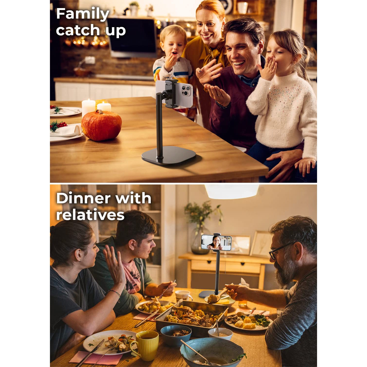 Height Adjustable Cell Phone Stand for Desk | Cell Phone Holder Stand for Office Home, Desk Phone Stand for Recording, iPhone Stand for Desk