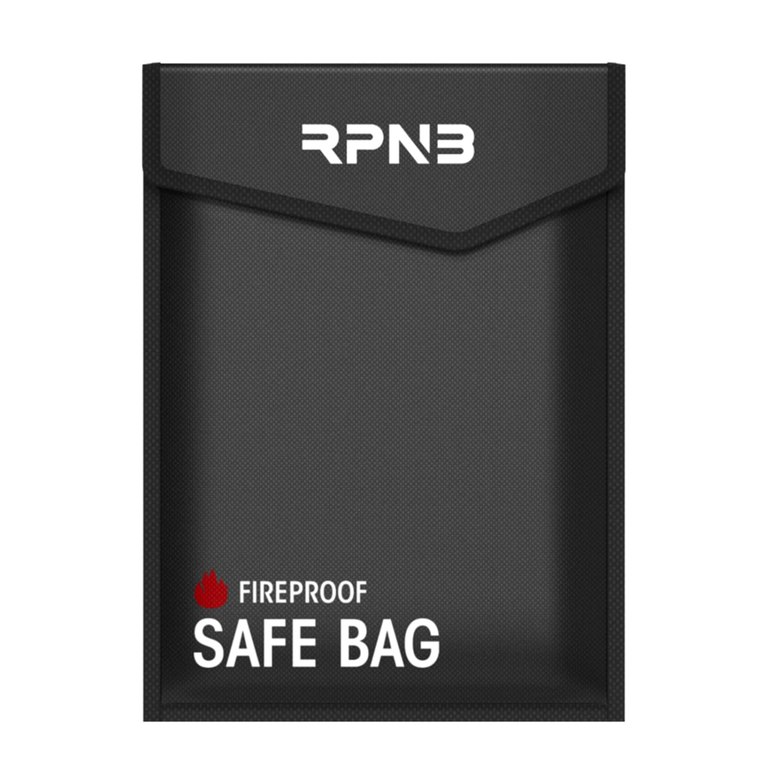 RPNB Fireproof Document Bag, 15"x11"Non-Itchy Silicone Coated Fiberglass Fire and Water Safe Bag with TPU Zipper&Wider Airtight Velcro, Fireproof Bag