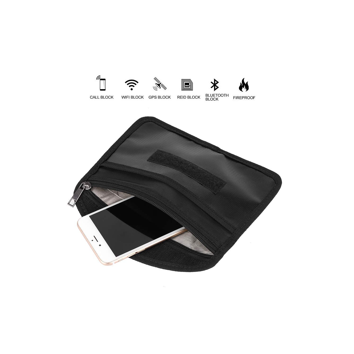 Sac de rangement étanche portatif ignifuge pour téléphone numérique, porte-documents résistant à la température élevée, sac de rangement pour