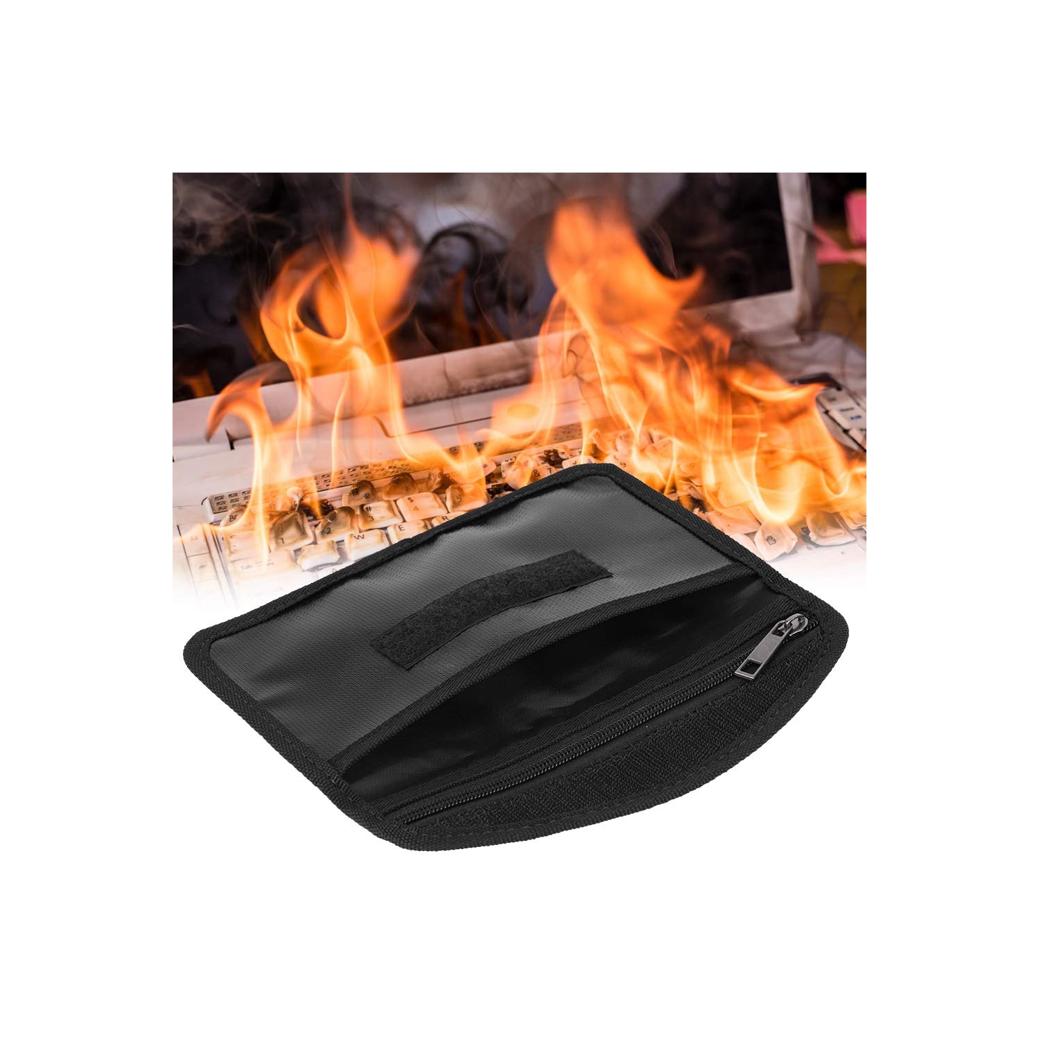 Sac de rangement étanche portatif ignifuge pour téléphone numérique, porte-documents résistant à la température élevée, sac de rangement pour