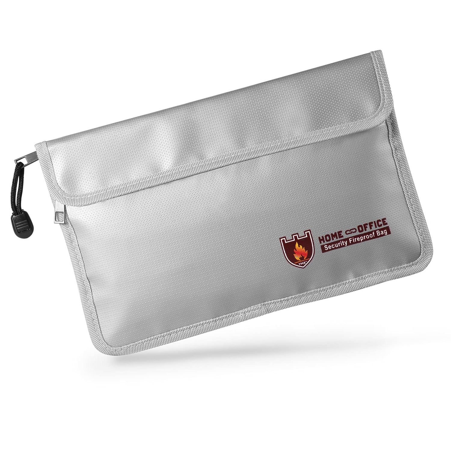 Fireproof Document Bag, 10.6”x 6.9” Waterproof and Fireproof Money Bag with Zipper, Fireproof Safe Storage Pouch for Passport,Cash,Jewelry,Legal