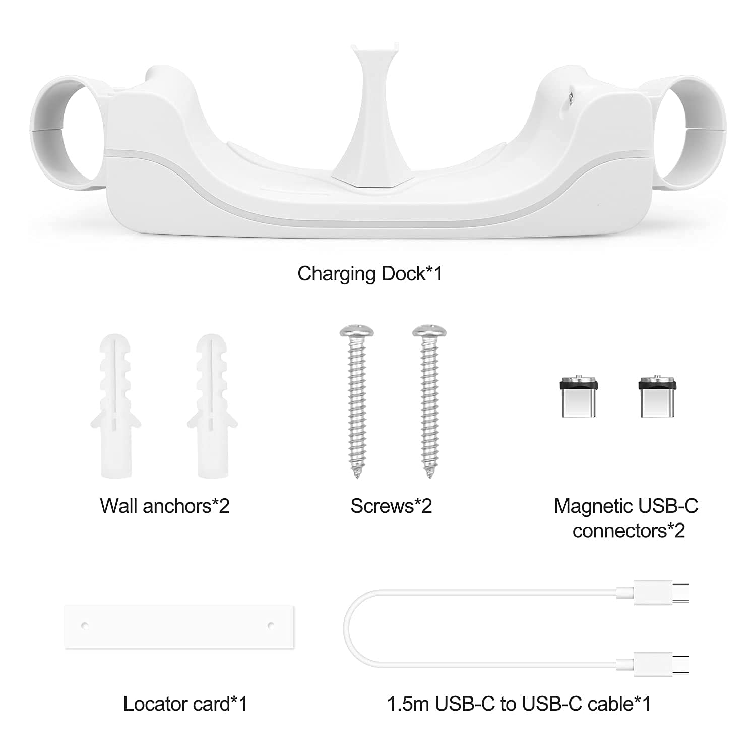 RGEEK Wall Charging Dock for Oculus Quest 2, Oculus Quest 2 Charging Station with LED Indicator, High Speed, Fast Charging Dock with Display Stand