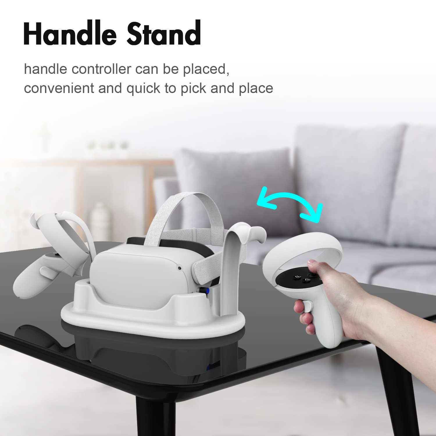AMVR Charging Dock for Meta Quest 2, Headset Display Stand and Touch Controllers Mount Station Holder, with USB-C Charging Cable