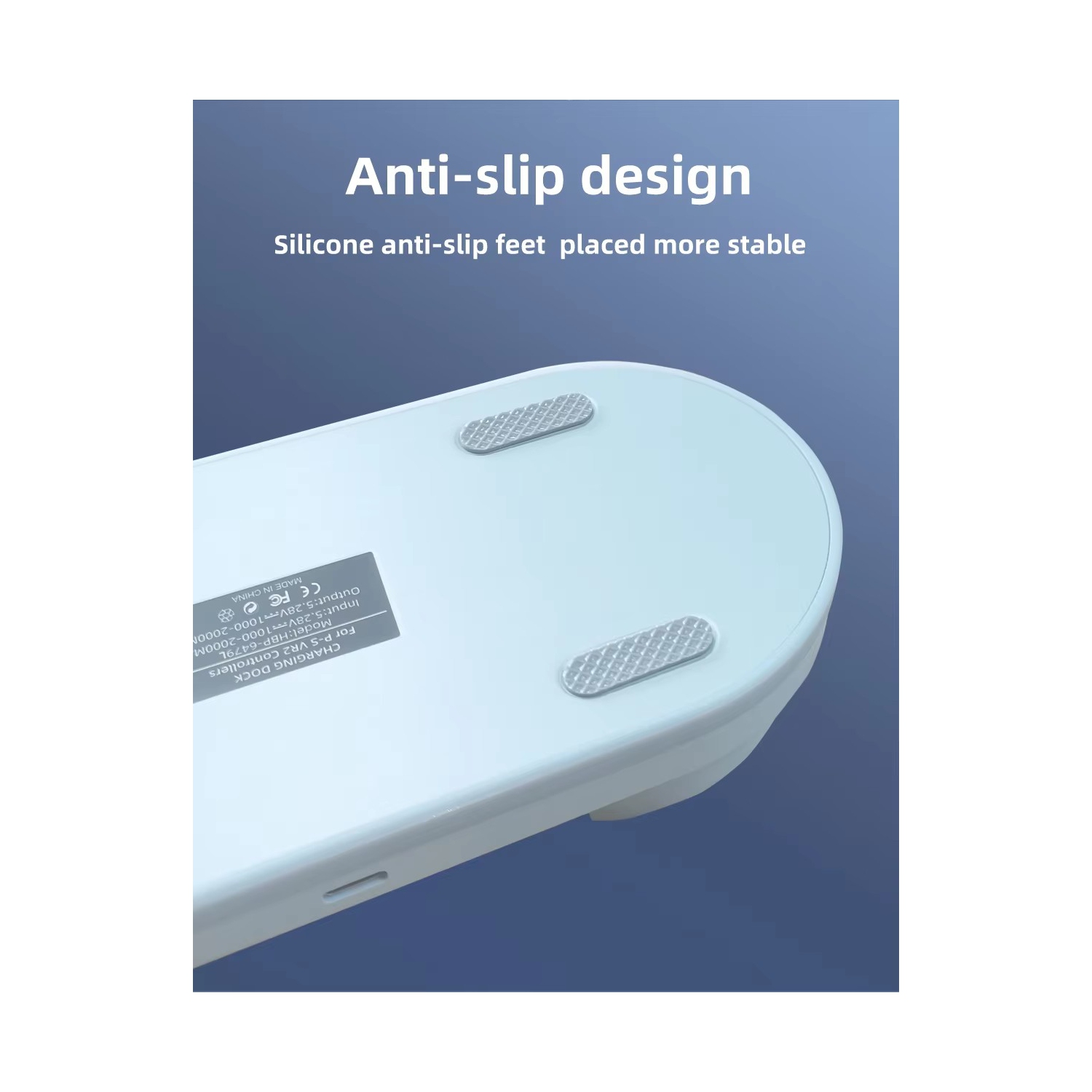 Controller Charging Dock with RGB Lighting for PlayStation PS VR2, 4 Magnetic Terminals, Fast Type-C Charger, Touch Control, Overcharge & Short