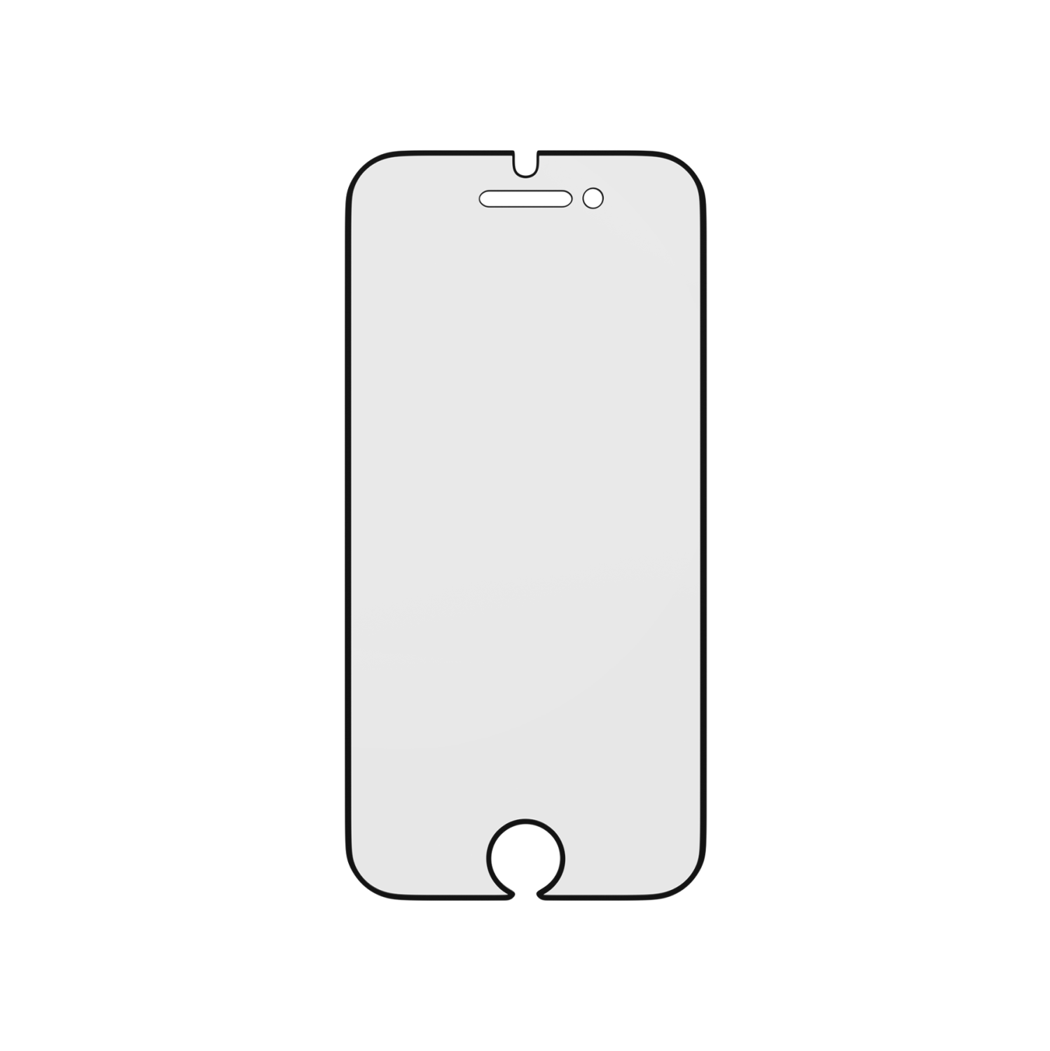 Verre trempé en silicone Casper Pro compatible avec iPhone SE (format détail) (transparent)