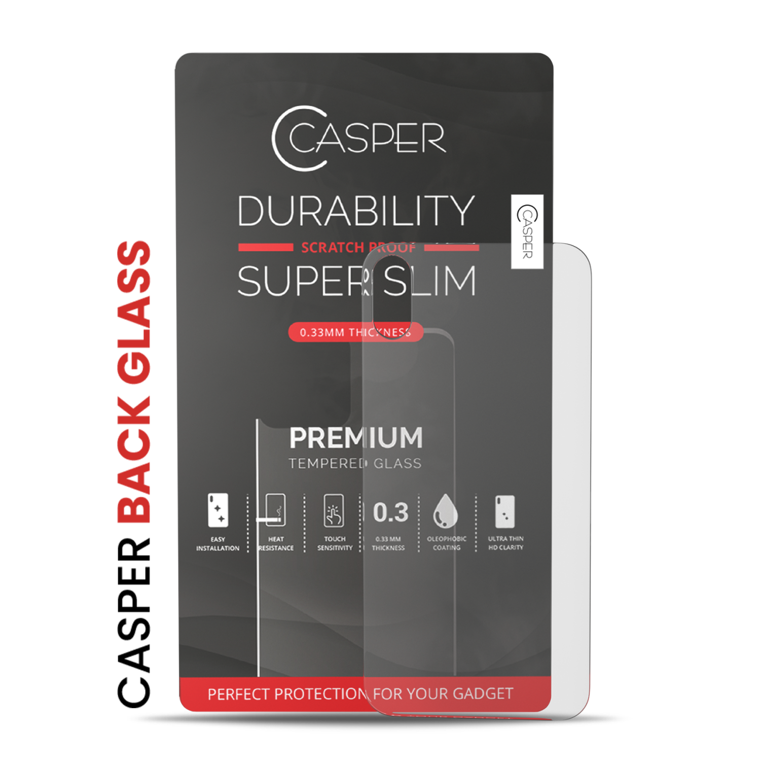 Casper Tempered Glass Compatible For iPhone X / XS (Retail Pack) (Matte)