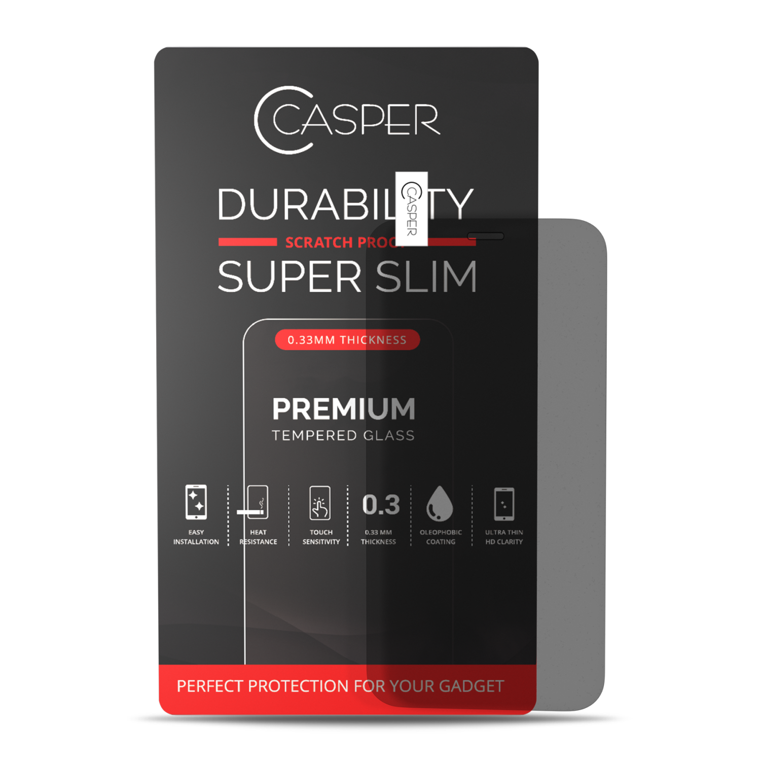 Verre trempé Casper compatible avec iPhone 12 Mini (confidentialité)