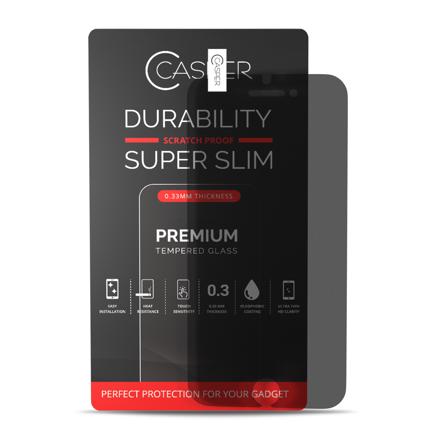 Verre trempé Casper compatible avec iPhone 6 plus/6S plus (confidentialité)