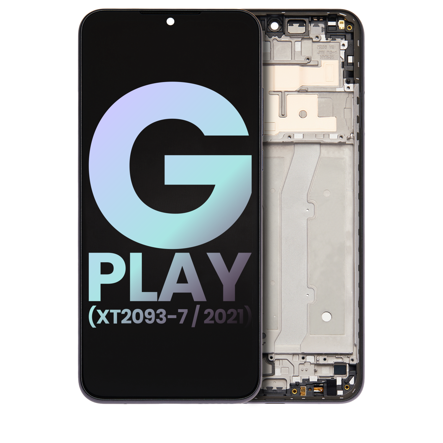 Replacement LCD Assembly With Frame Compatible With Motorola Moto G Play (XT2093-7 / 2021) (Genuine OEM) (Flash Gray)