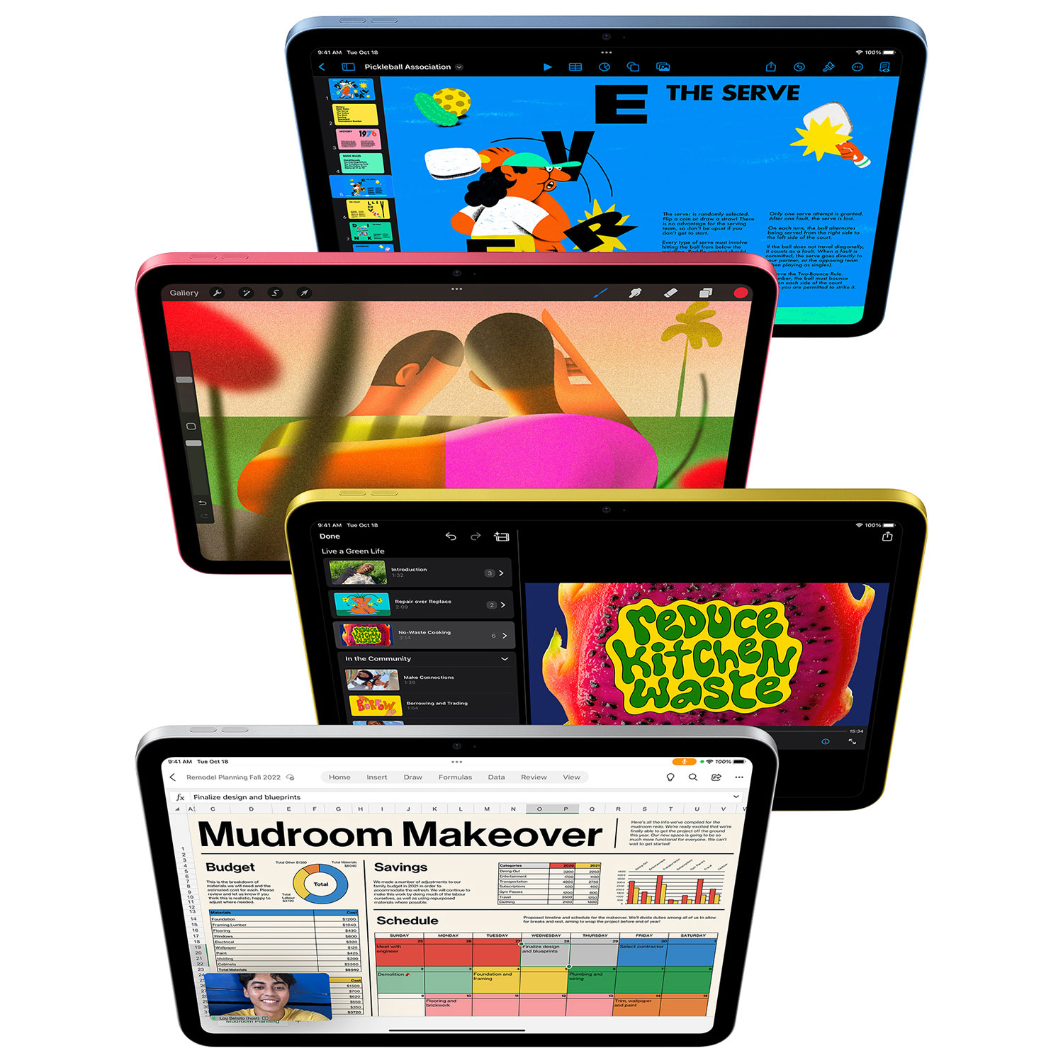 Bell Apple iPad 10.9" 256GB with Wi-Fi 6 & 5G - Pink - Monthly Financing