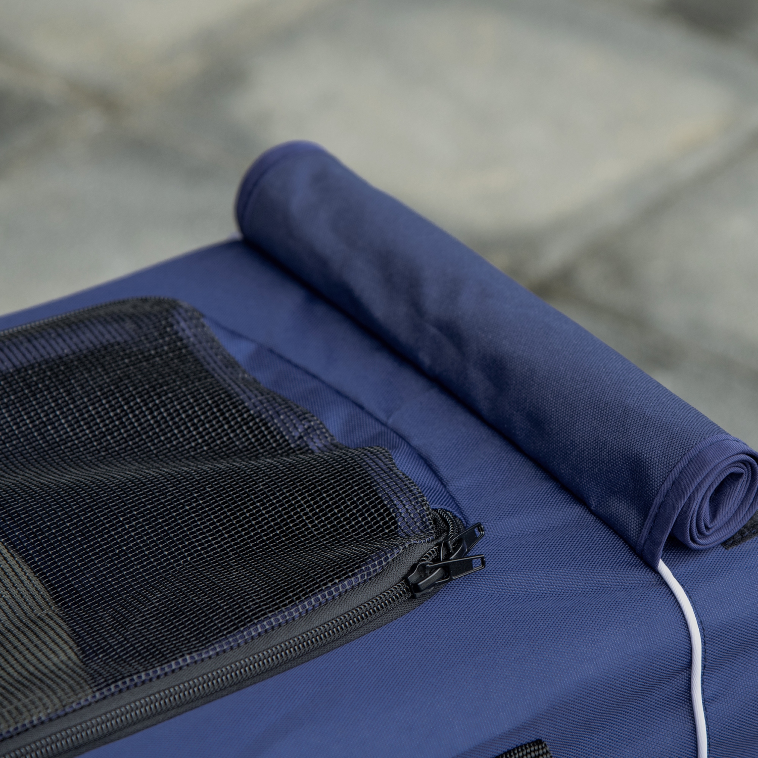 PawHut 3-in-1 Double Pet Stroller for Small Miniature Dogs Cats with Removable Carrier, Foldable Travel Carrier Bag, Car Seat, Blue