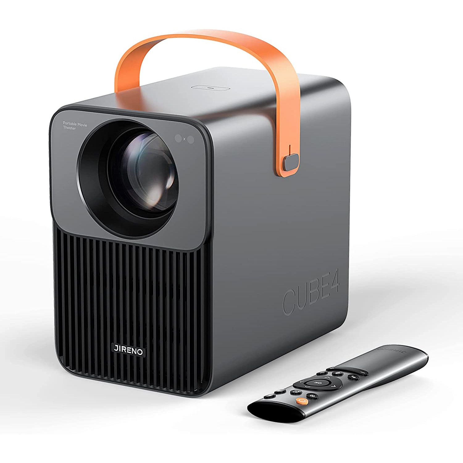 Open Box - Jireno Projector 500ANSI Lumens, 1080P Full HD, Projector with WiFi and Bluetooth, Android TV 9.0