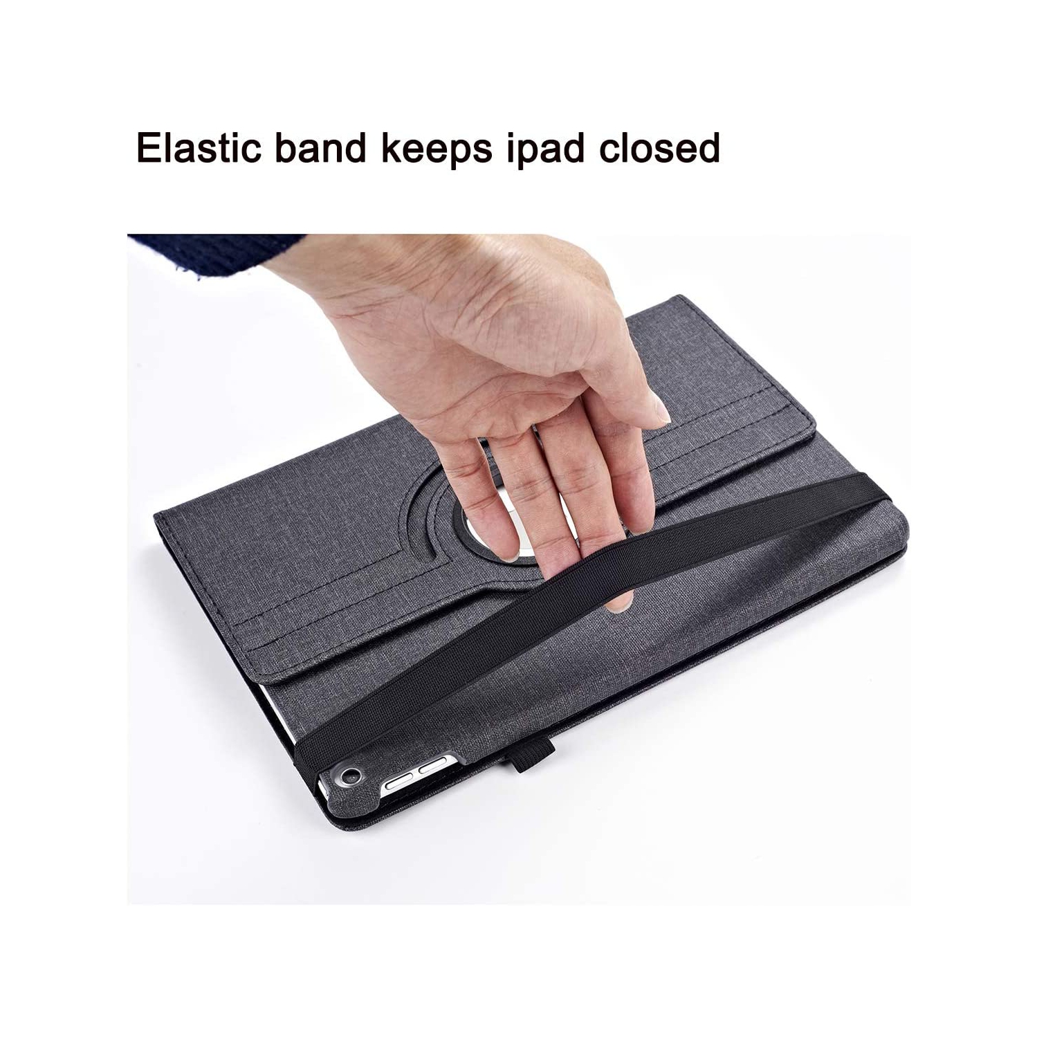 New iPad 9.7 2018 2017/ iPad Air 2/ iPad Air 1 Case - 360 Degree Rotating Stand Protective Cover Smart Case with Auto Sleep/Wake for Apple iPad