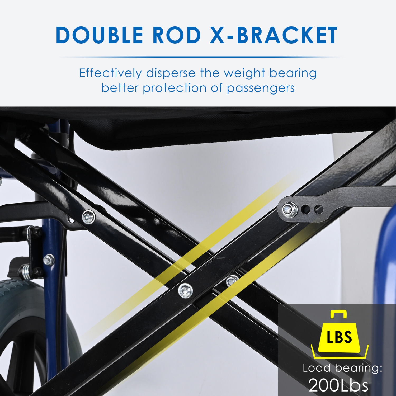 Fauteuil roulant avec freins à main et roue arrière de 12 po, repose-pieds escamotables et soutien jusqu'à 220 lb, siège de 17 po