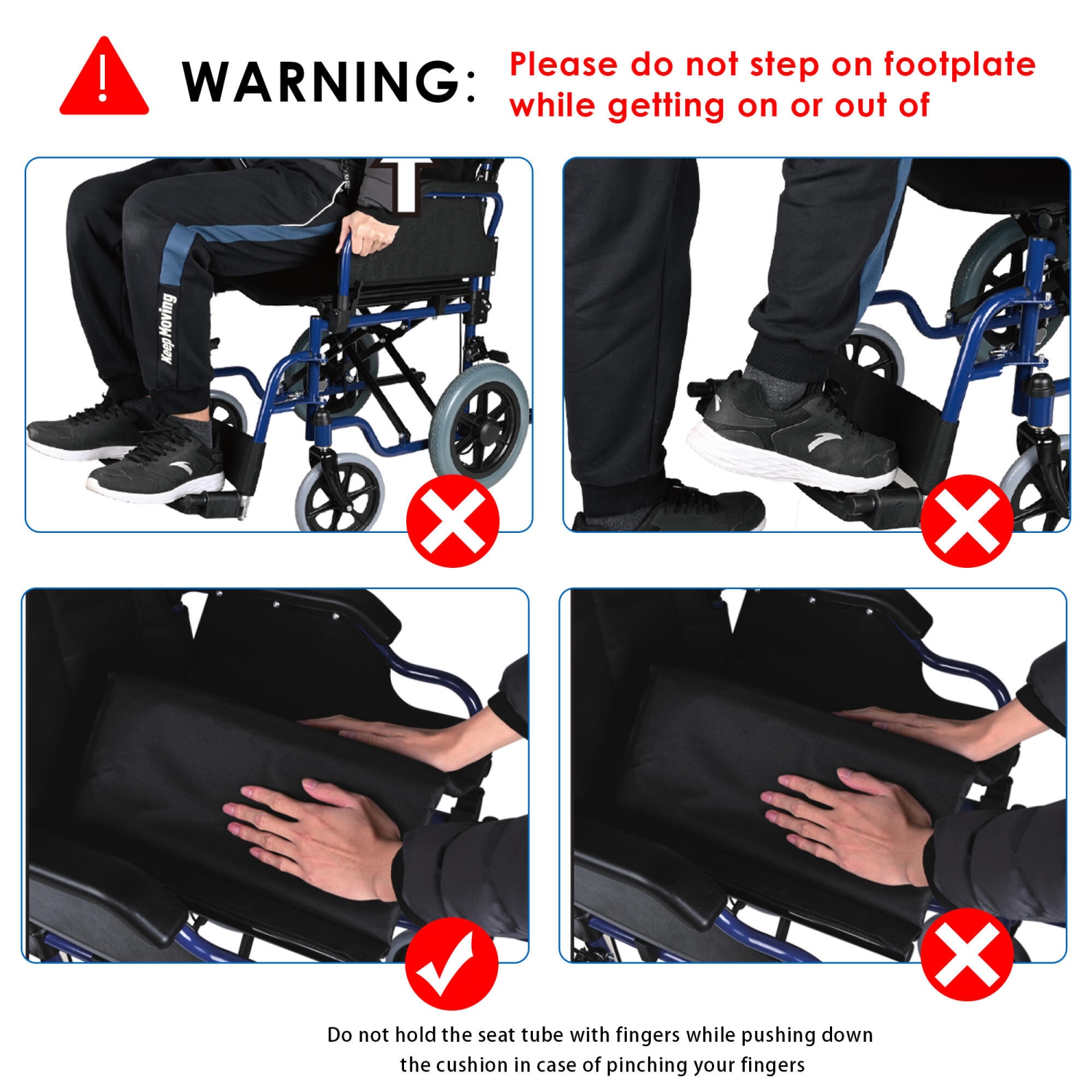 Fauteuil roulant avec freins à main et roue arrière de 12 po, repose-pieds escamotables et soutien jusqu'à 220 lb, siège de 17 po