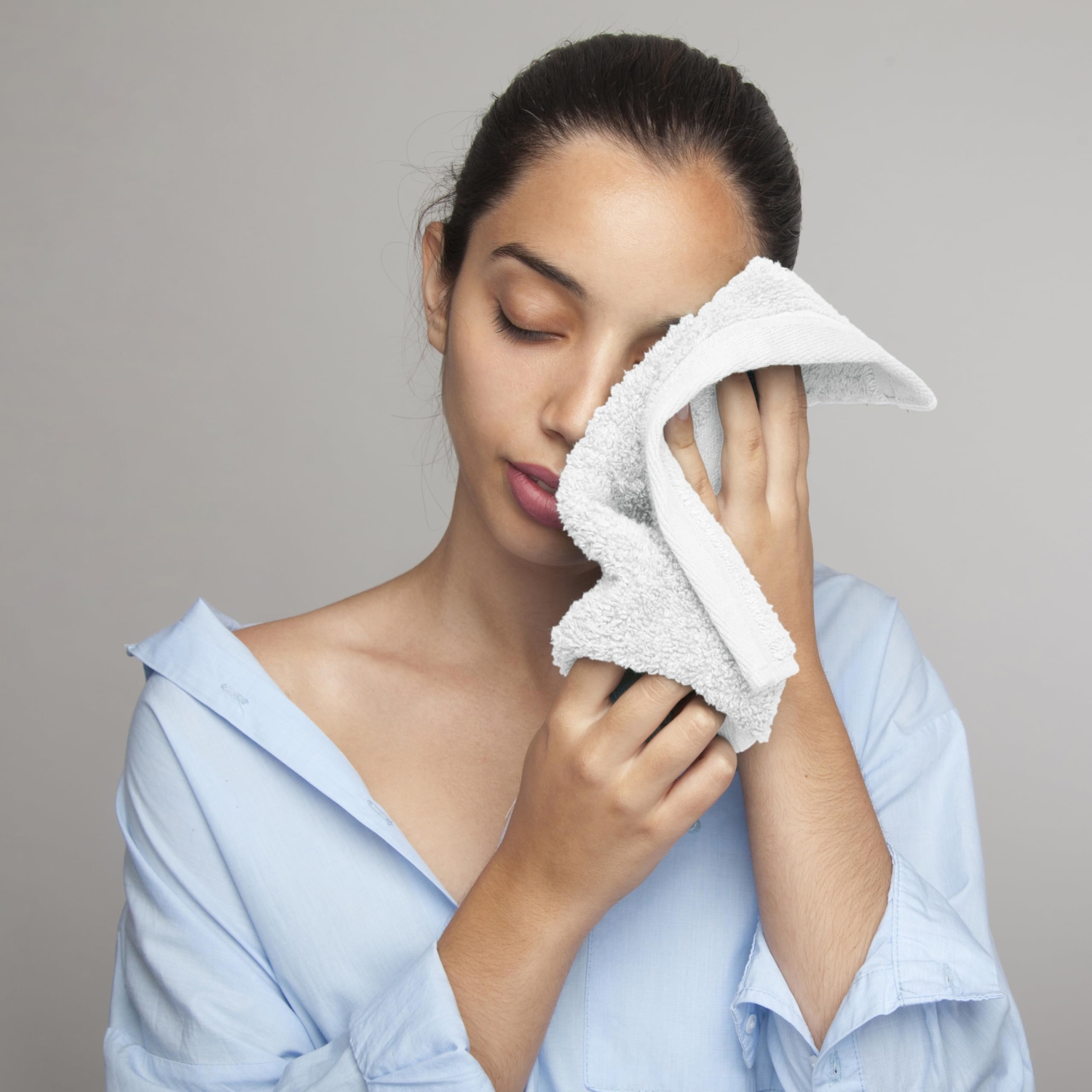 Canadian Linen – Ensemble de 12 débarbouillettes de luxe Everest, 12 x 12 po, coton doux absorbant, séchage rapide, pour la maison, l'hôtel, les