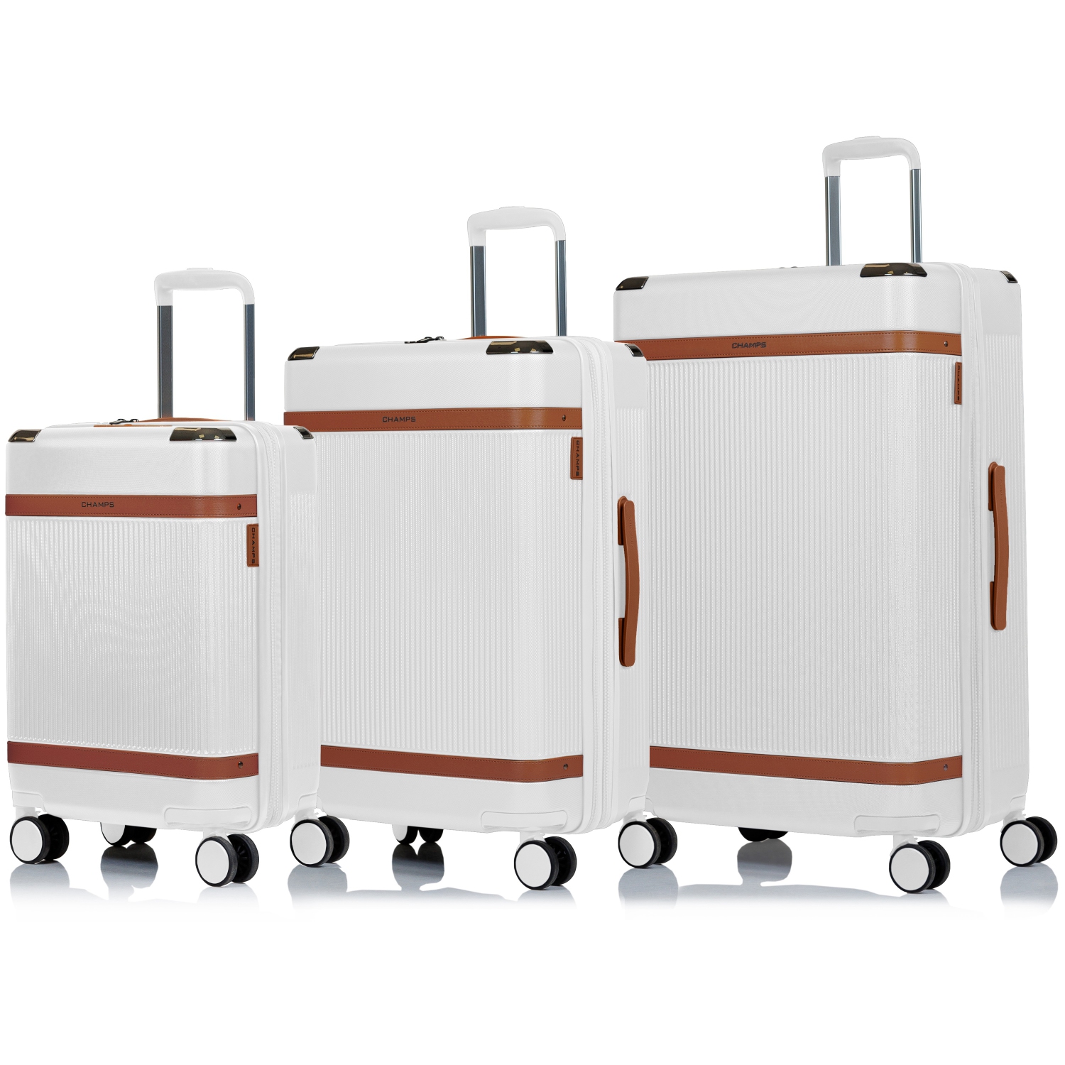 CHAMPS Vintage Air Collection 3 Piece Expandable Hardside Luggage Set