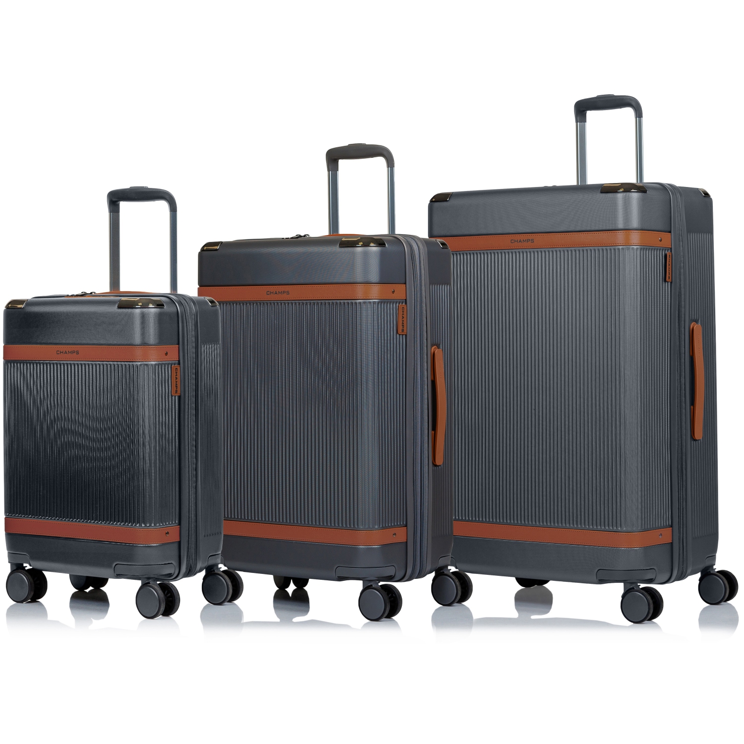 CHAMPS Vintage Air Collection 3 Piece Expandable Hardside Luggage Set